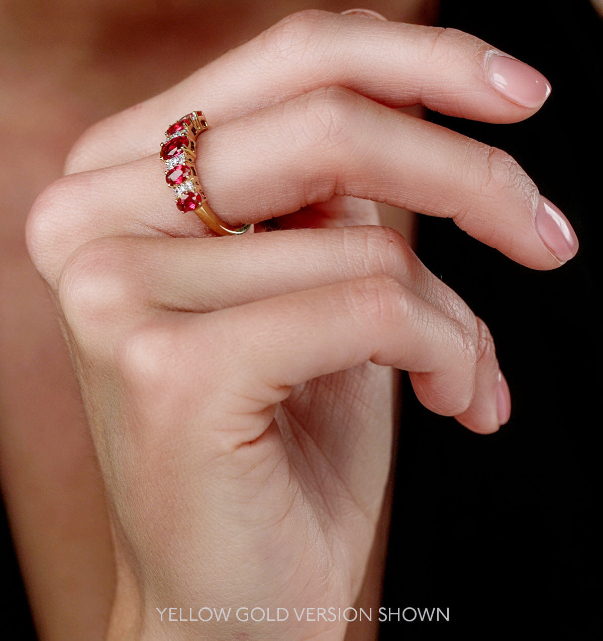 Diamond 1.85ct Ruby and Diamond Eternity Ring 18KW Gold - Asteria Collection