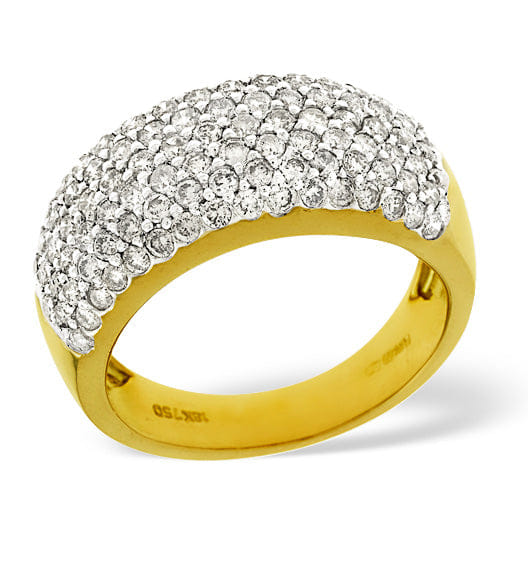 Diamond 18K Yellow Gold Diamond Ring 1.35ct - SIZE G