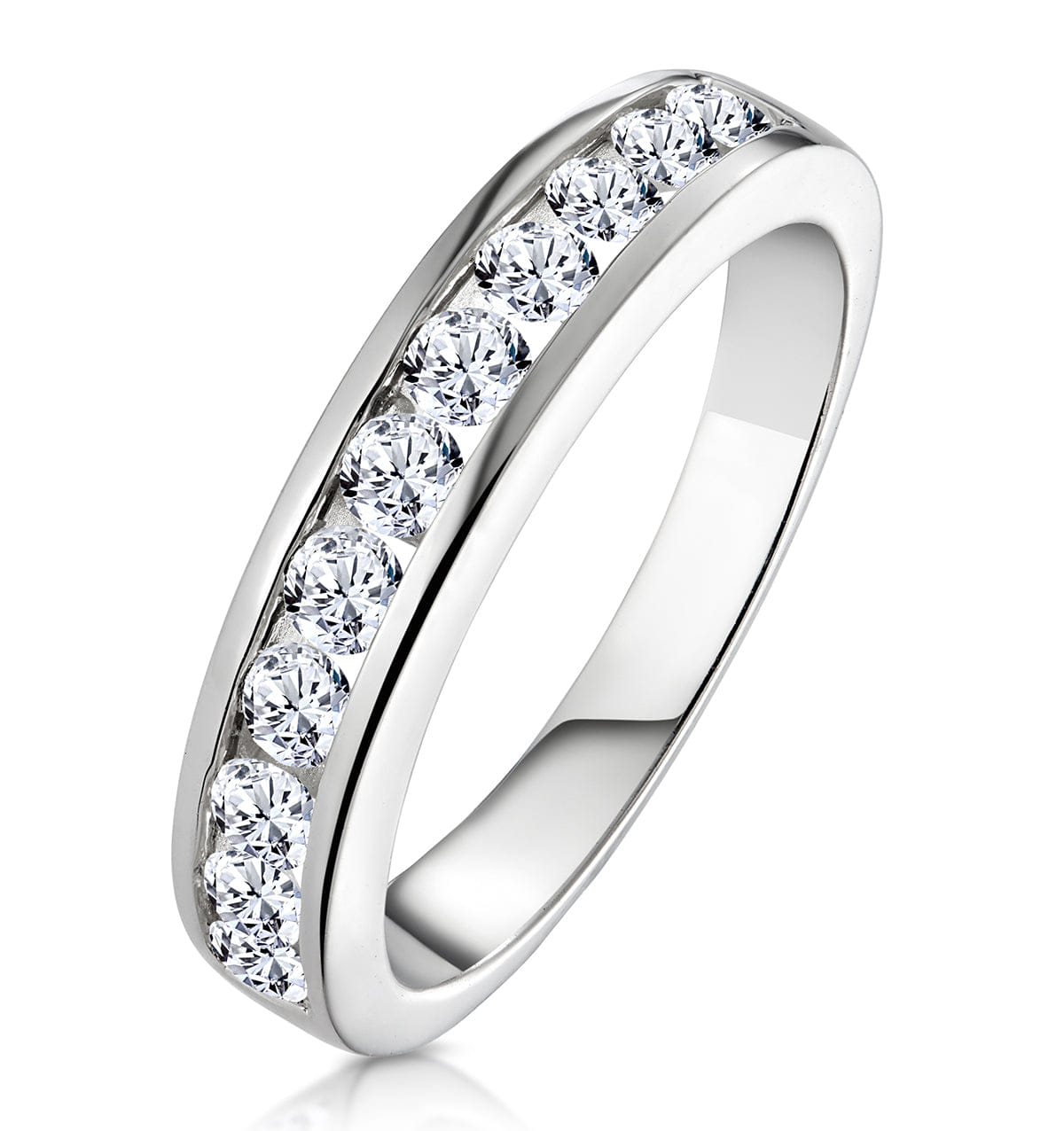 Diamond Rae Half Eternity Ring 0.75CT Lab Diamond 9K White Gold