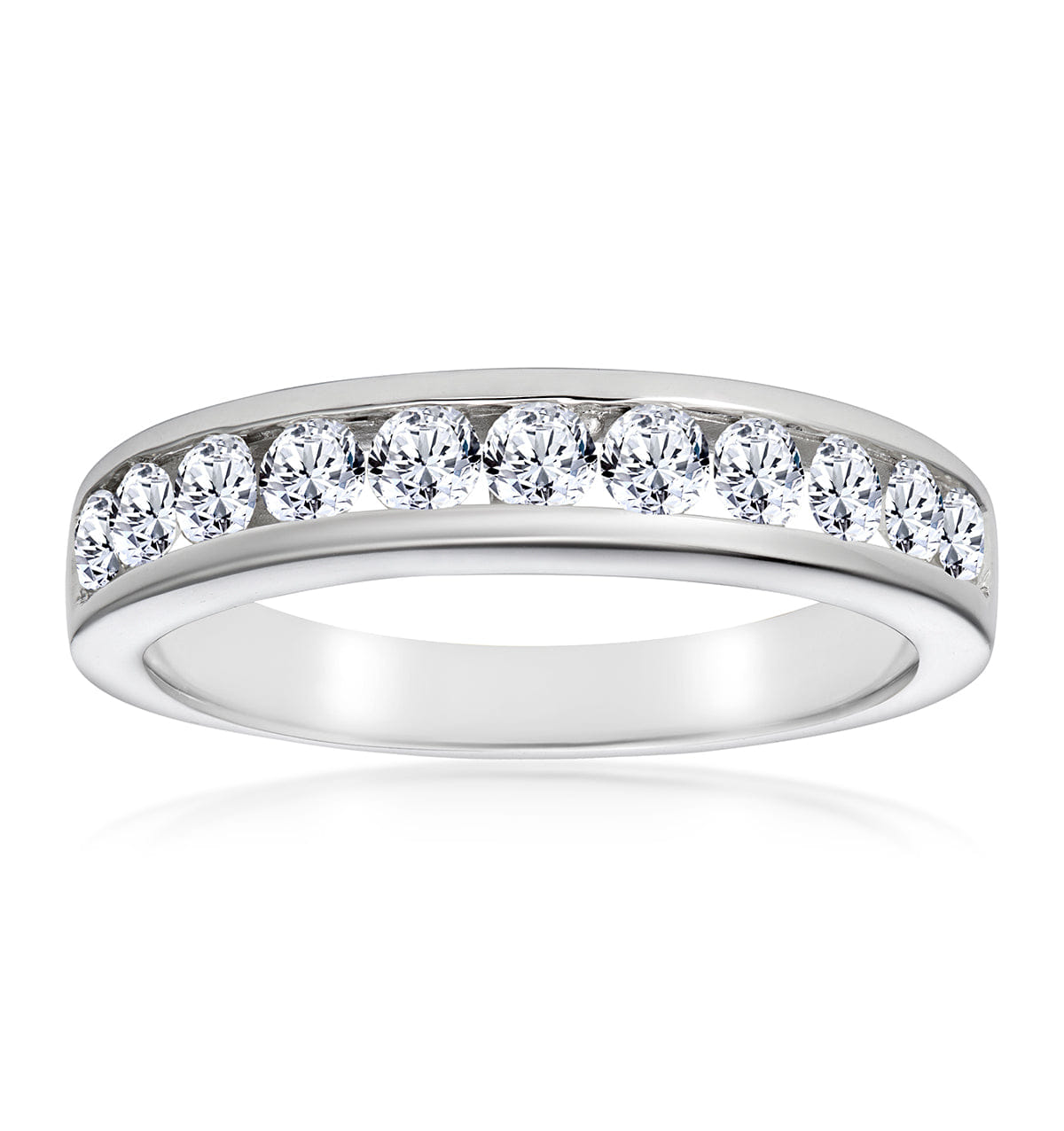 Diamond Rae Half Eternity Ring 0.75CT Lab Diamond 9K White Gold