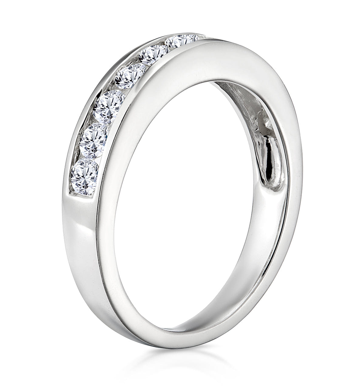 Diamond Rae Half Eternity Ring 0.75CT Lab Diamond 9K White Gold