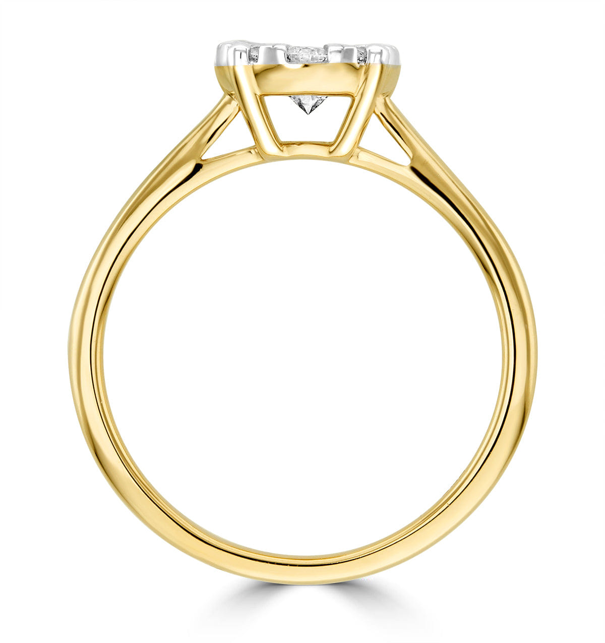 Solitaire 0.50ct Lab Diamond Cluster Solitaire Ring H/Si in 9K Gold