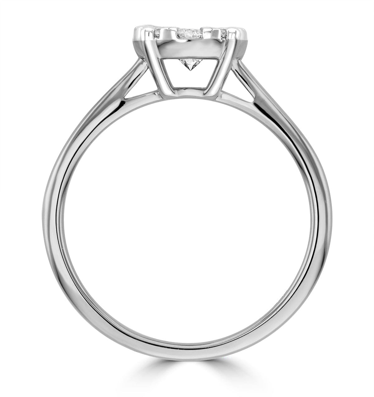 Solitaire 0.50ct Lab Diamond Cluster Solitaire Ring H/Si in 9K White Gold