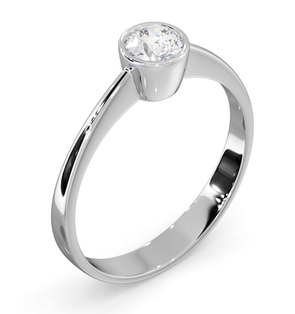 Diamond Engagement Ring - Round Emily 0.33CT 18K White Gold