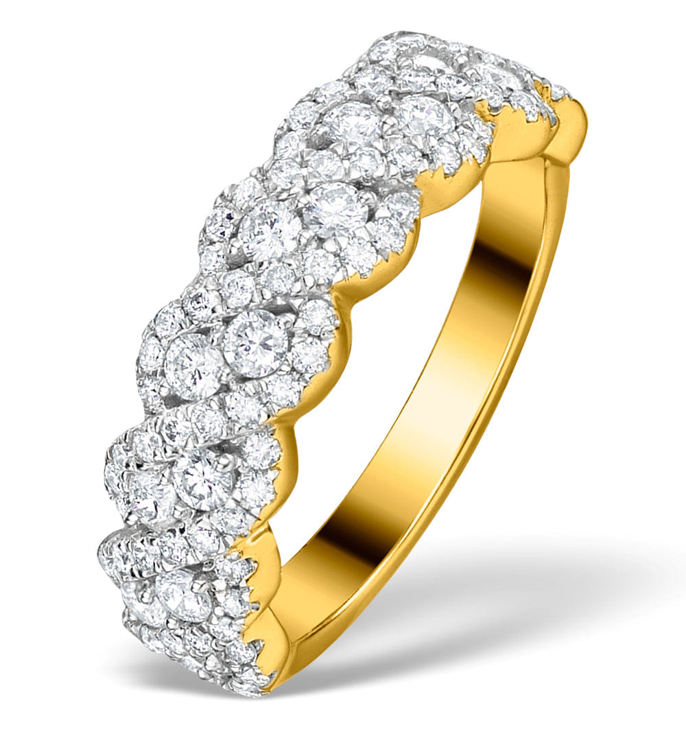 Diamond Lab Diamond Weave Ring 1CT H/Si in 9K Gold - N4545