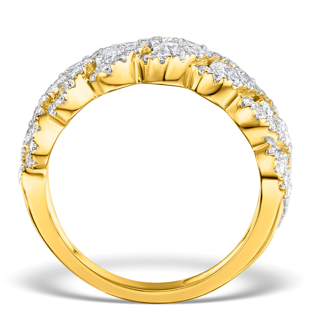 Diamond Lab Diamond Weave Ring 1CT H/Si in 9K Gold - N4545
