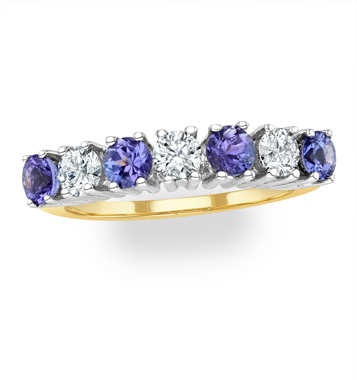 Diamond Tanzanite 0.70CT and Diamond Ring 0.50CT 18K Gold FT32