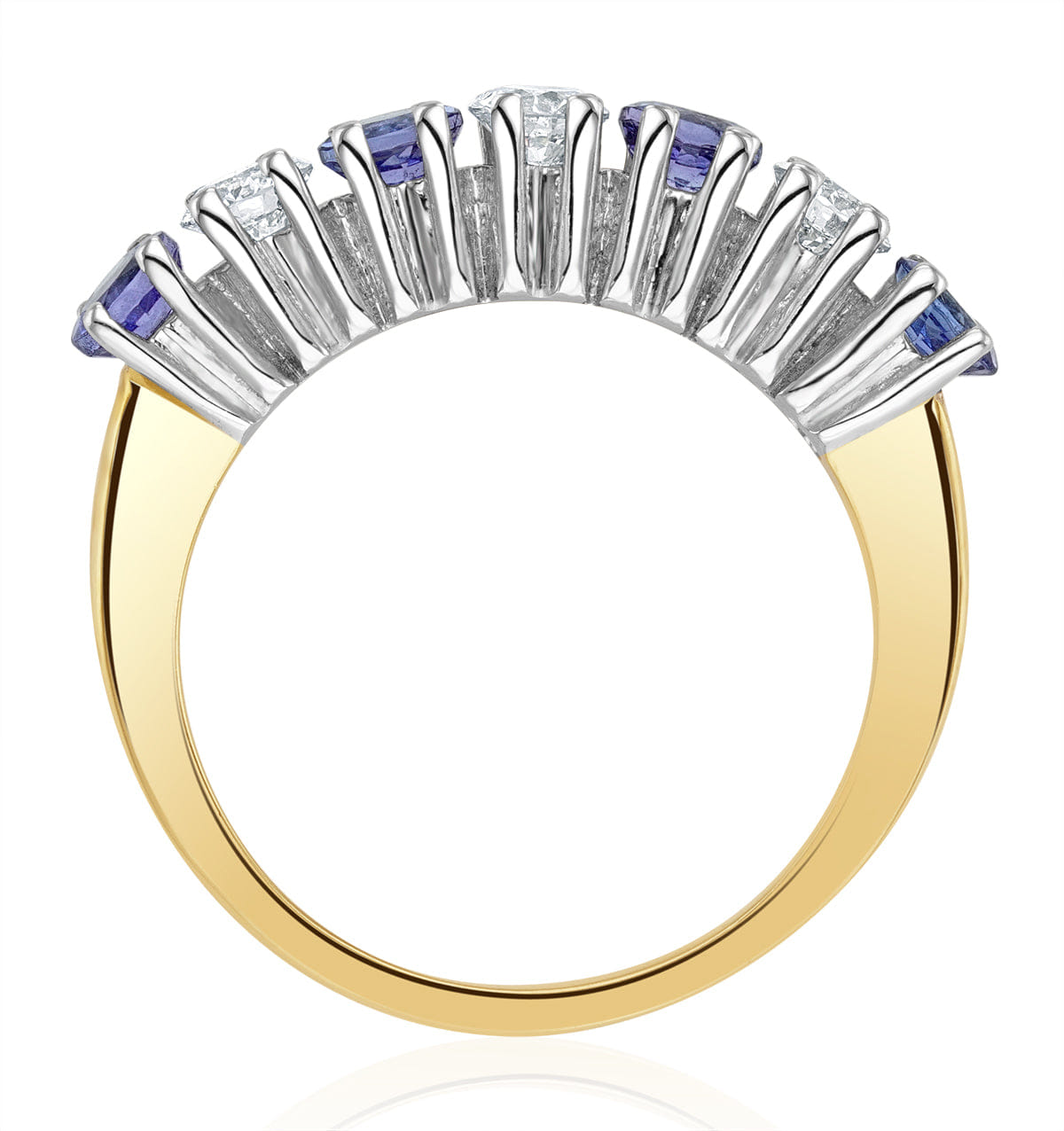 Diamond Tanzanite 0.70CT and Diamond Ring 0.50CT 18K Gold FT32