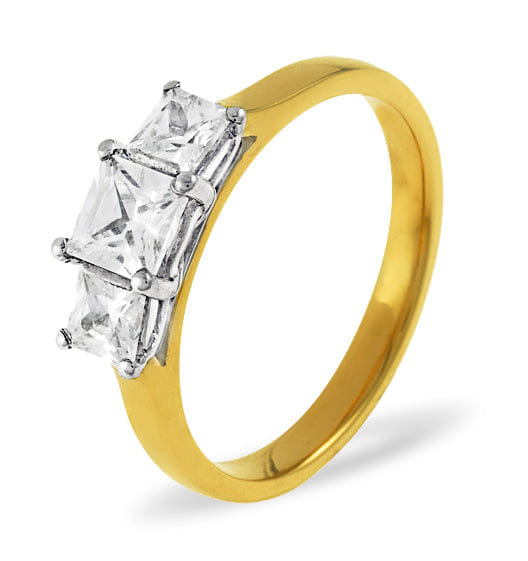 Diamond Lauren 18K Gold 3 Stone Diamond Ring 0.25CT H/SI