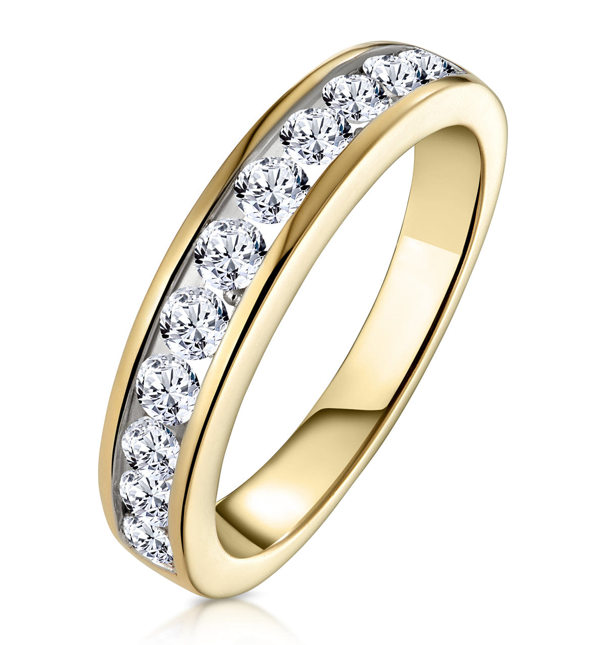 Diamond Rae Half Eternity Ring Lab Diamond 0.75CT in 9K Yellow Gold