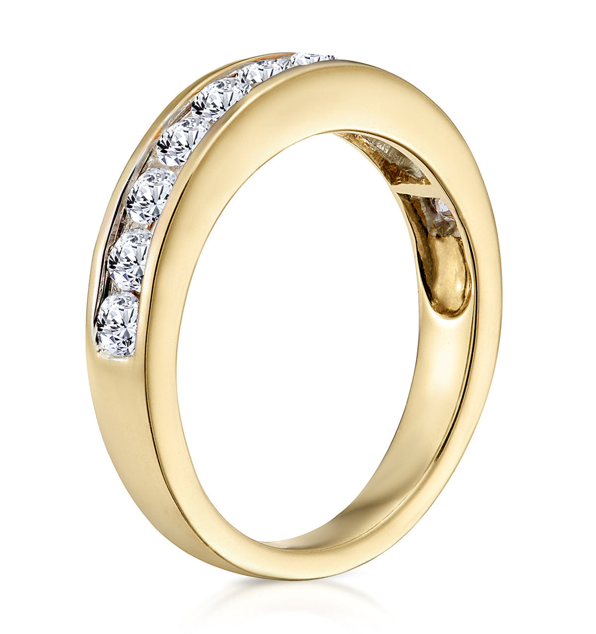 Diamond Rae Half Eternity Ring Lab Diamond 0.75CT in 9K Yellow Gold