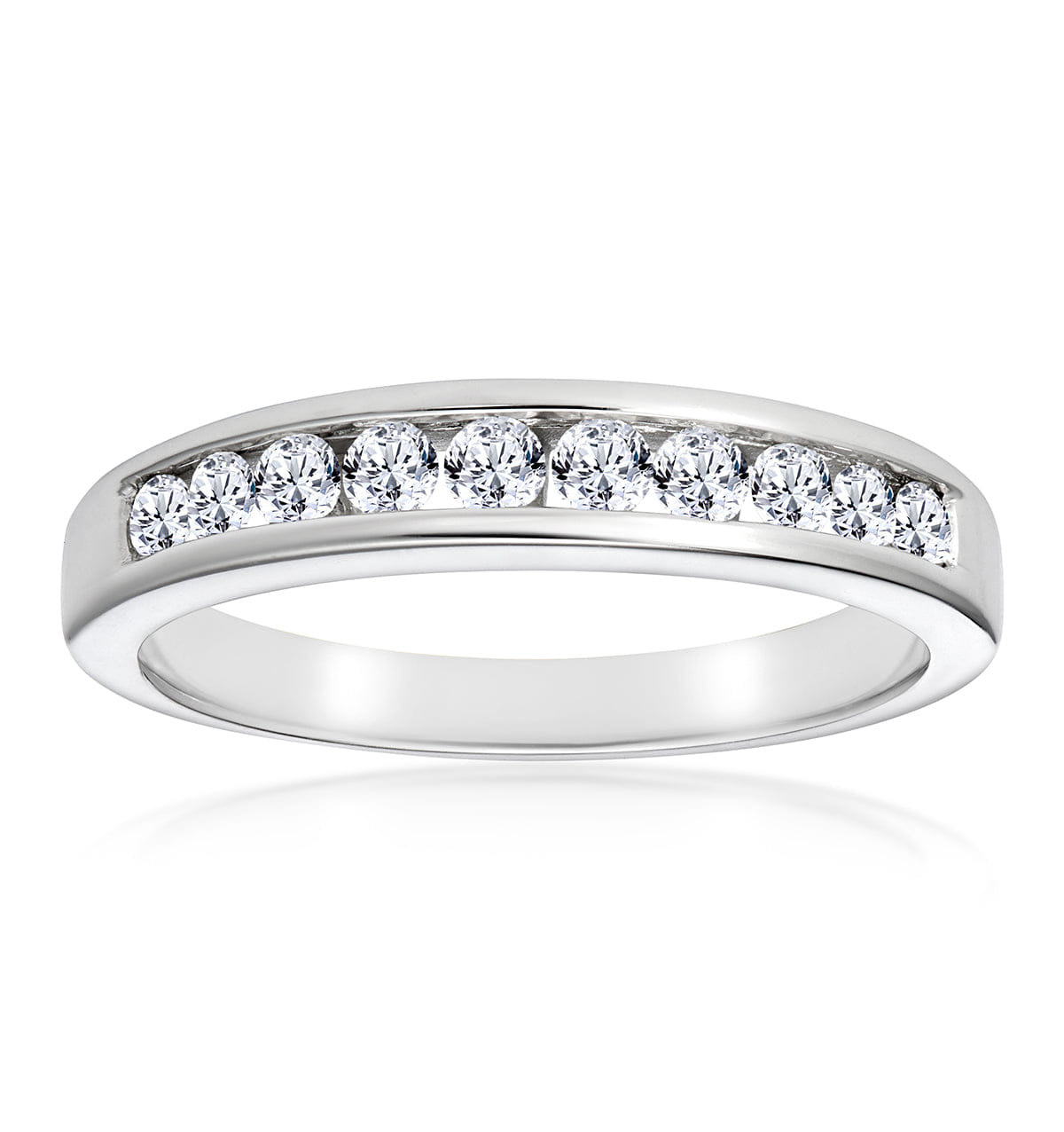 Diamond Rae 0.50CT Lab Diamond Half Eternity Ring 9K White Gold