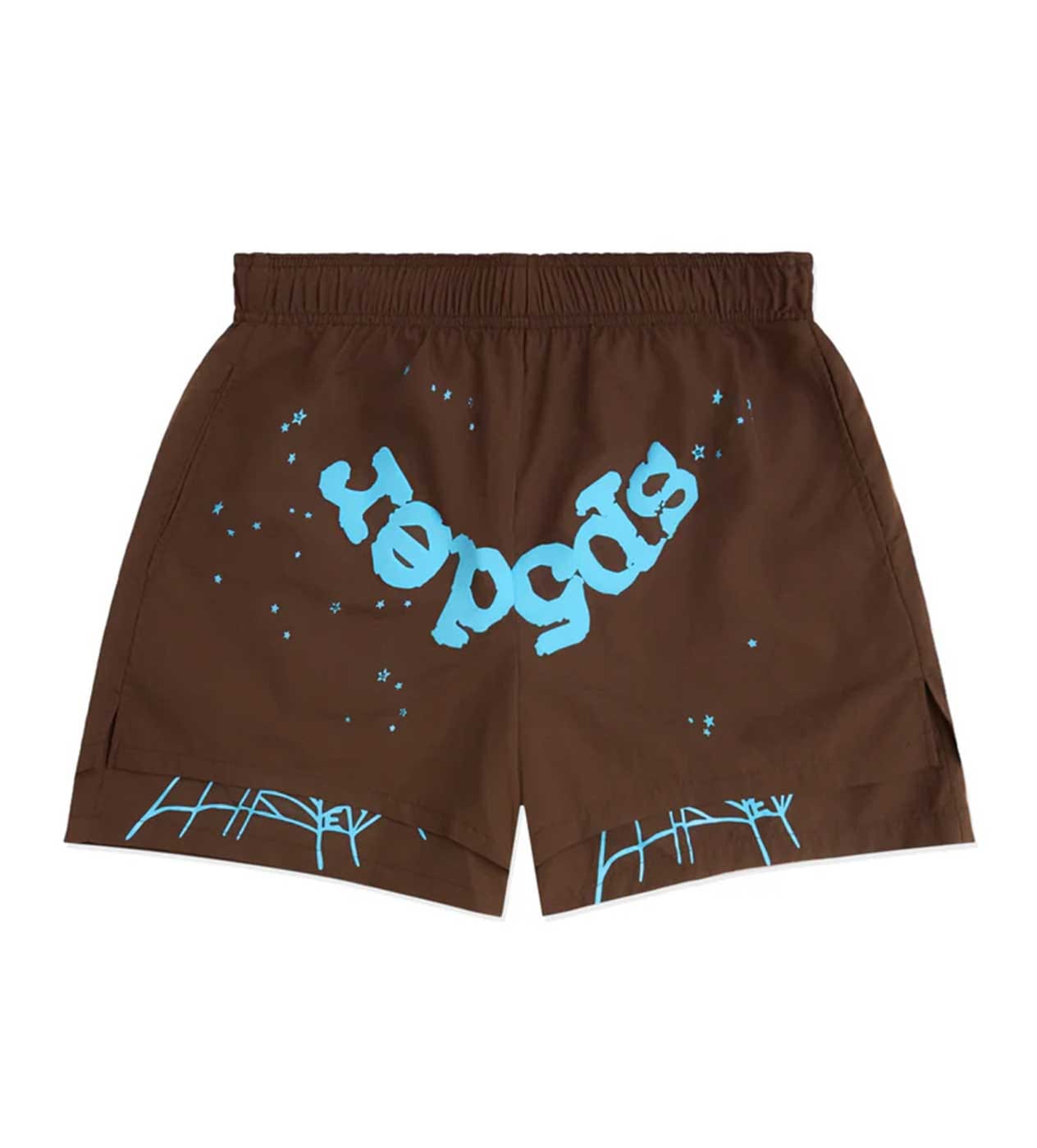 Sp5der Worldwide Sp5der Brown OG Web Double Layer Short
