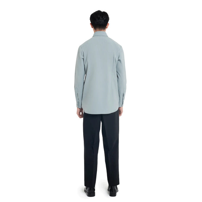 JAN SOBER MINTY DUAL COLLAR LONG SLEEVES SHIRT