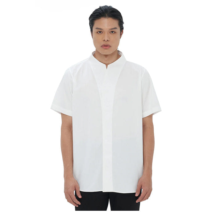 JAN SOBER WHITE COLLARLESS PART 1 SHORT