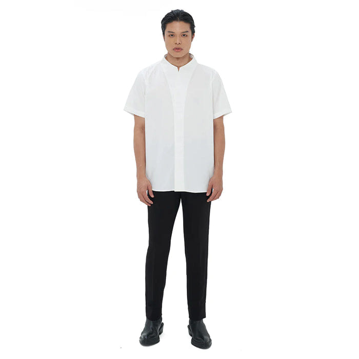 JAN SOBER WHITE COLLARLESS PART 1 SHORT