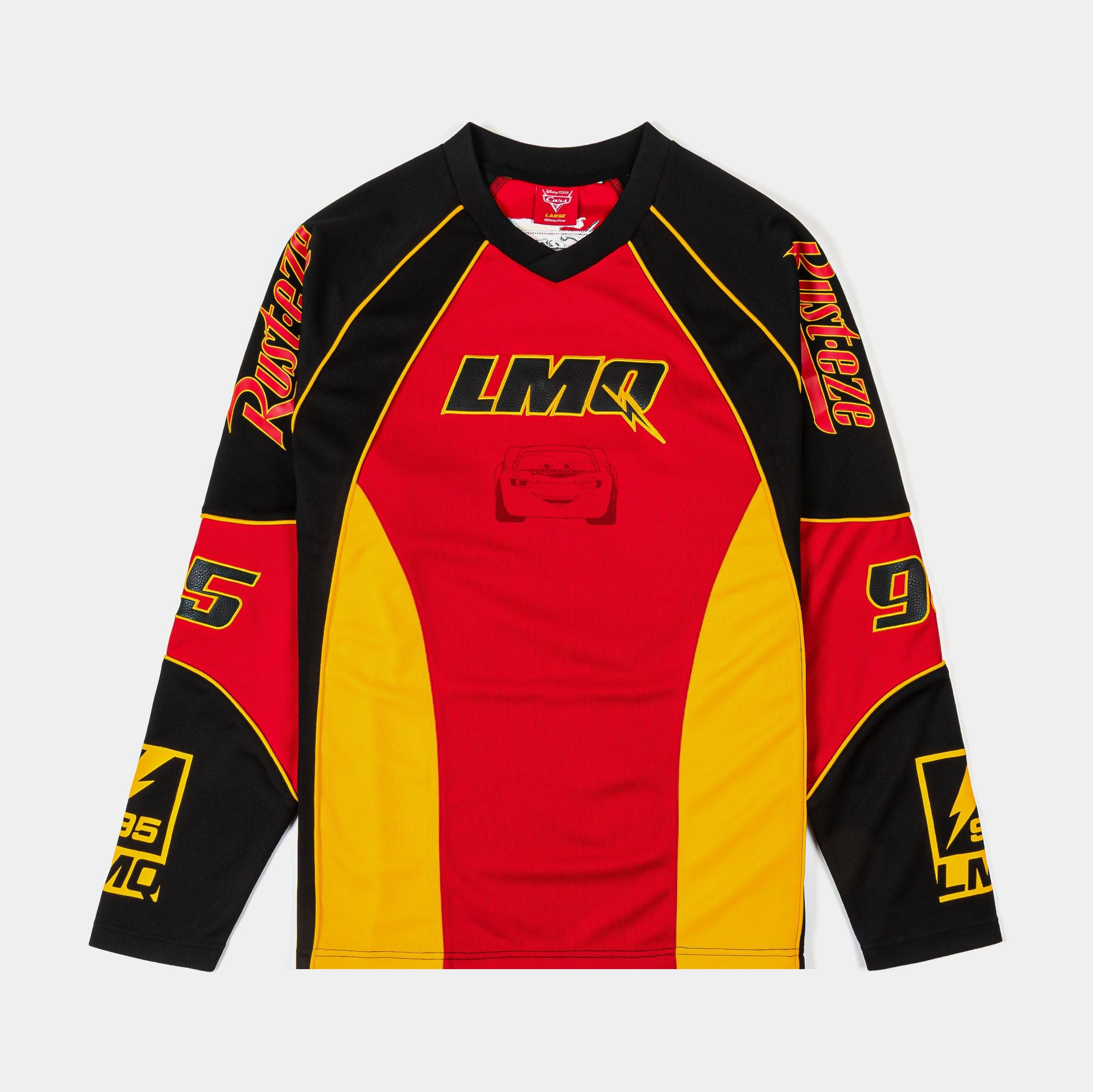 CARS x SP Disney Pixar Cars By Shoe Palace Racing Motor Mens Jersey (Red/Yellow)