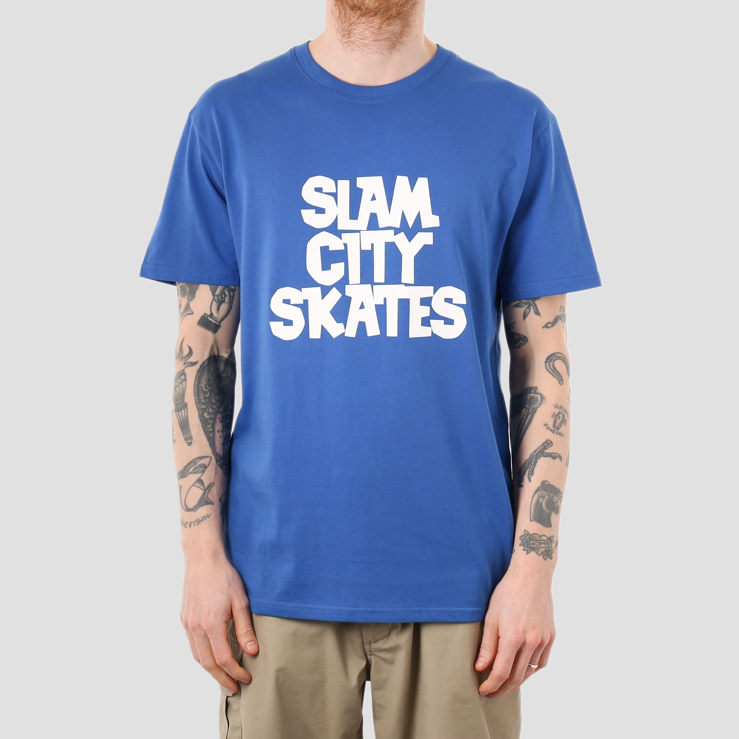 Classic Slam City Classic Logo T - Shirt Royal Blue