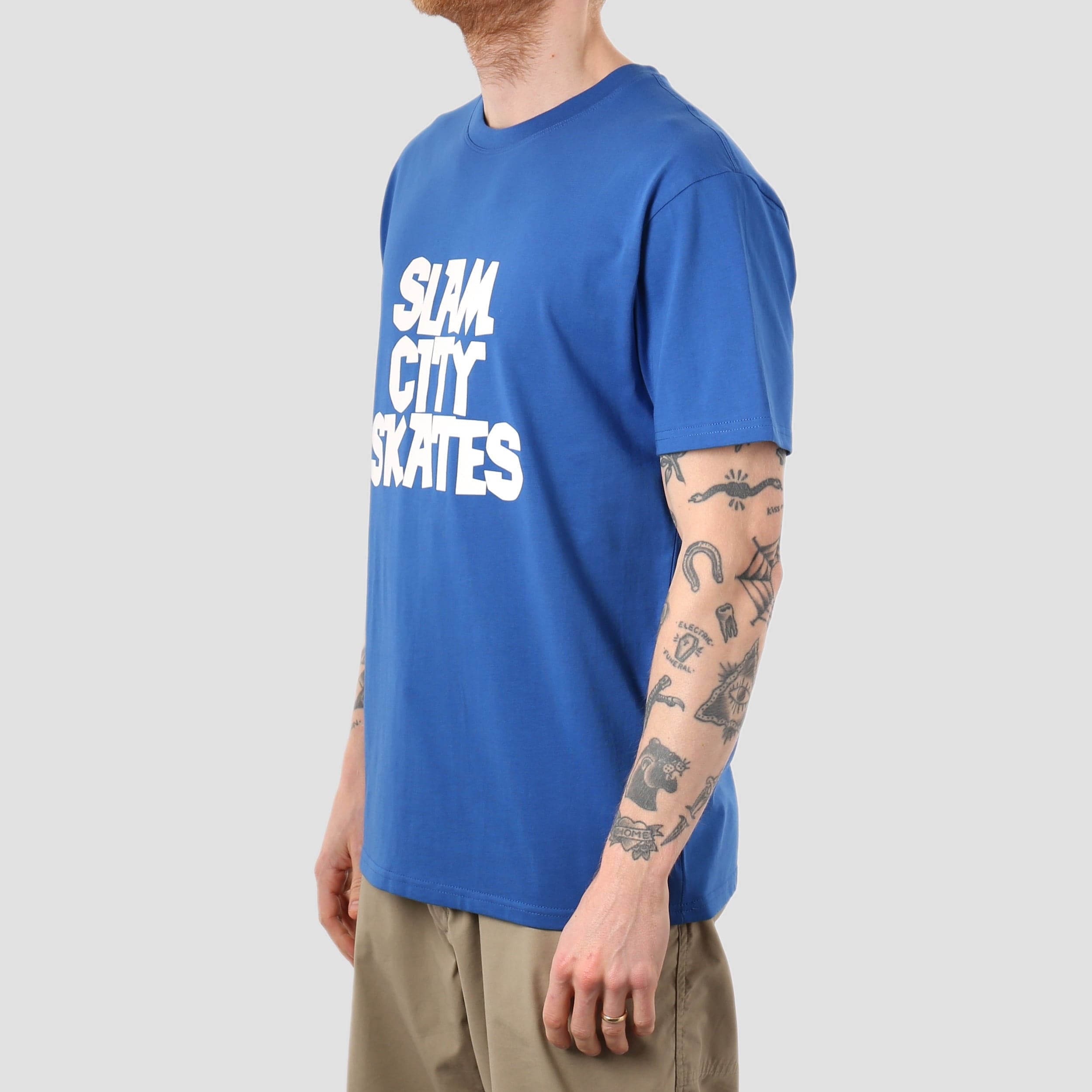 Classic Slam City Classic Logo T - Shirt Royal Blue