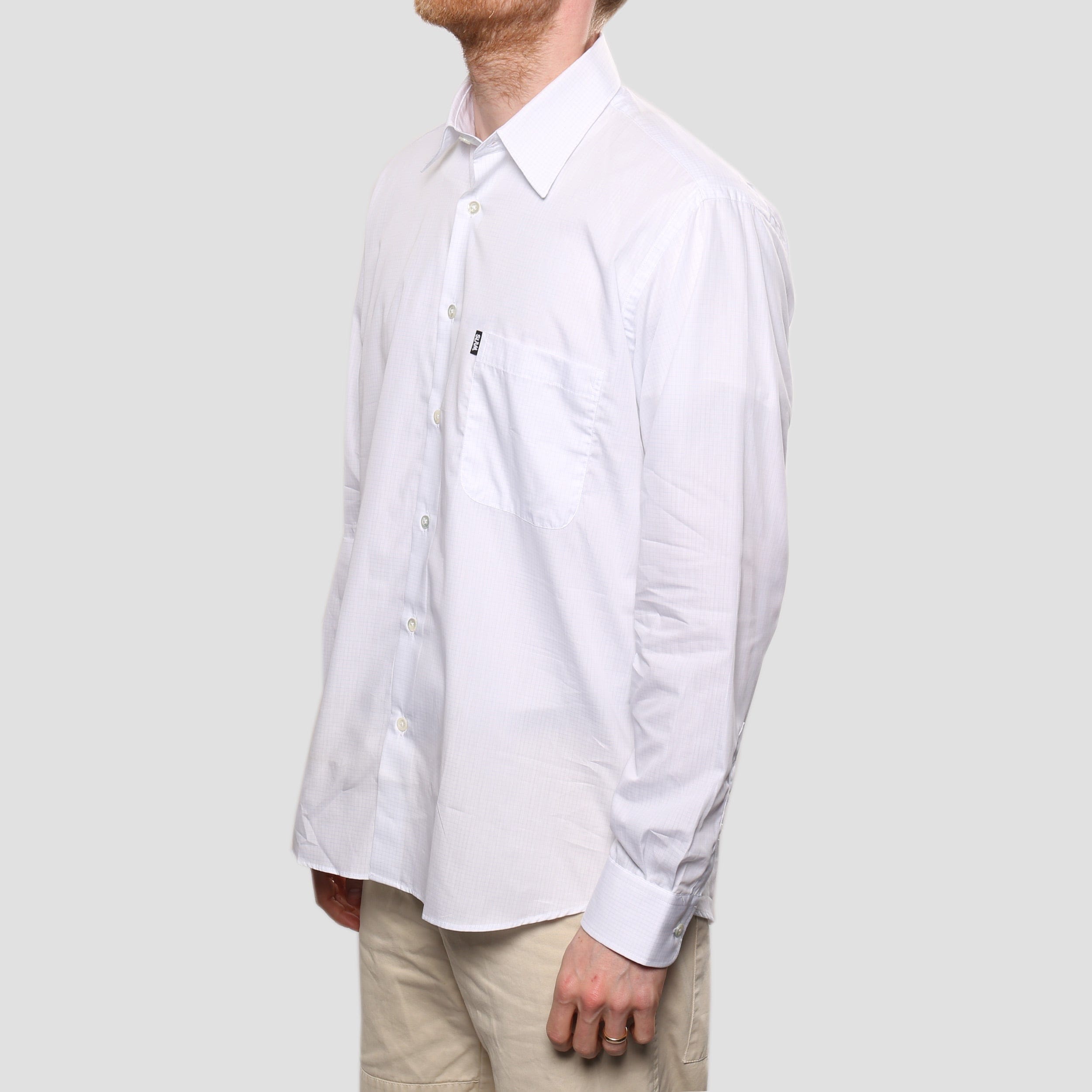 WHITE* Slam City Skates Lightweight Shirt White / Blue Check