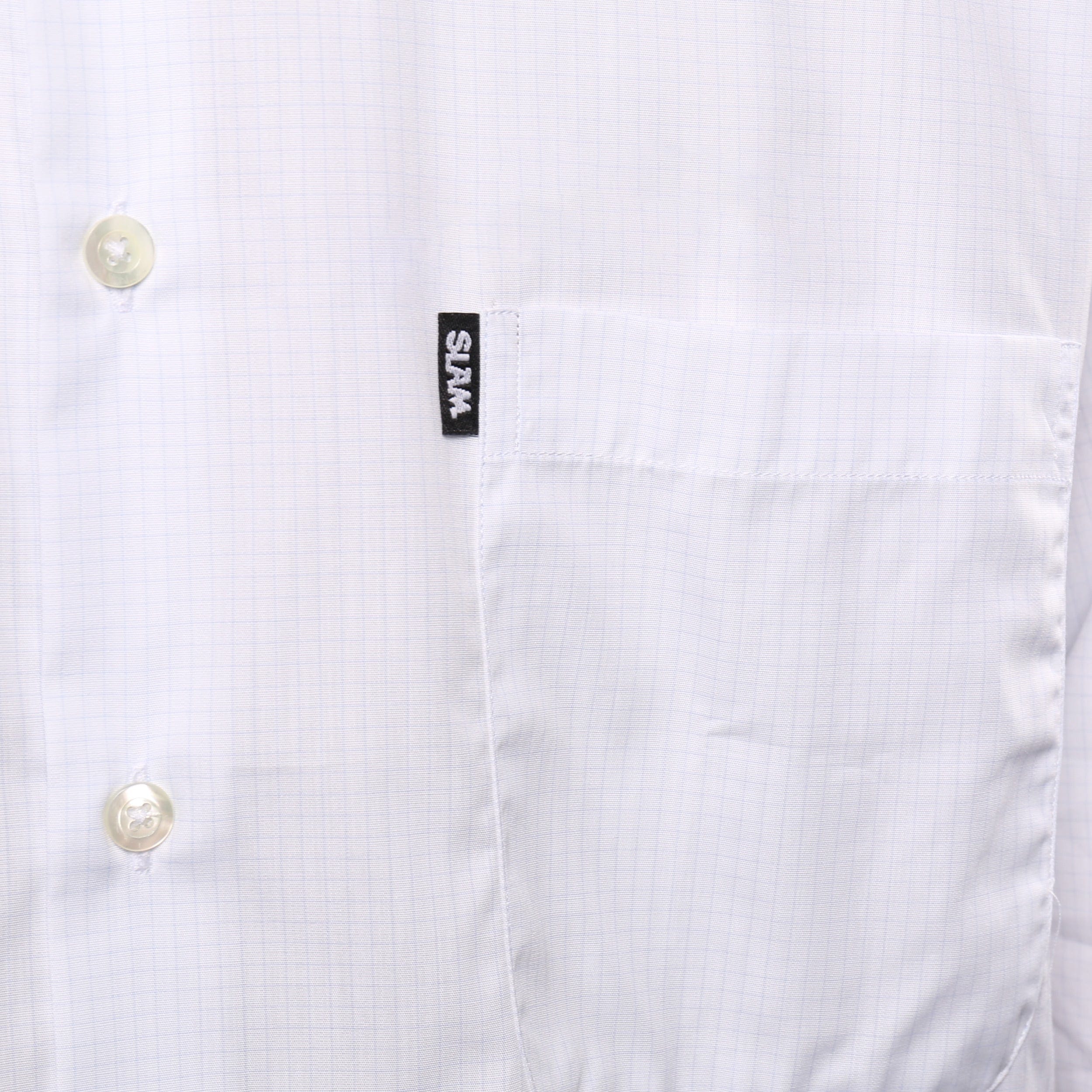 WHITE* Slam City Skates Lightweight Shirt White / Blue Check