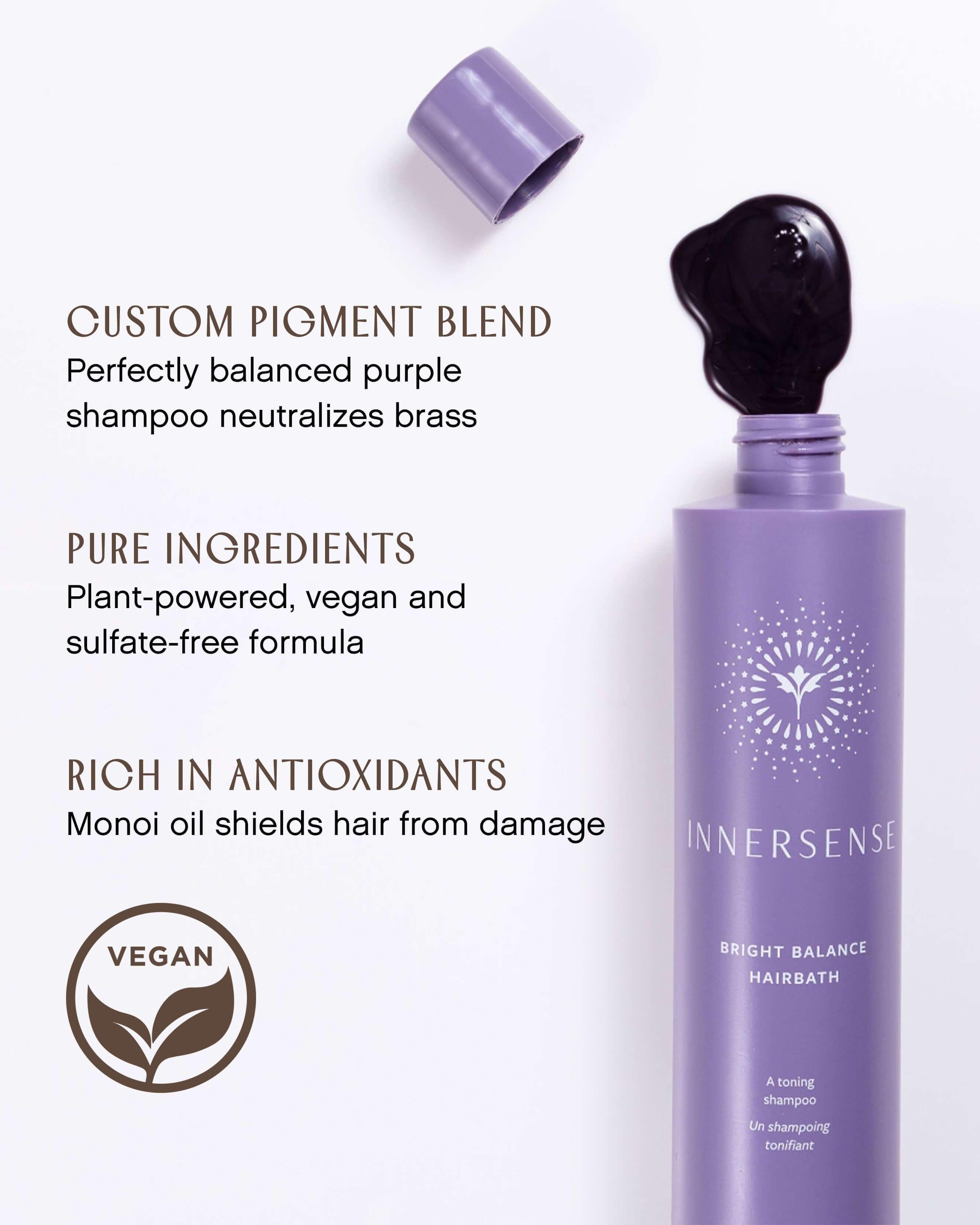 Innersense Organic Beauty Bright Balance Hairbath Purple Toning Shampoo