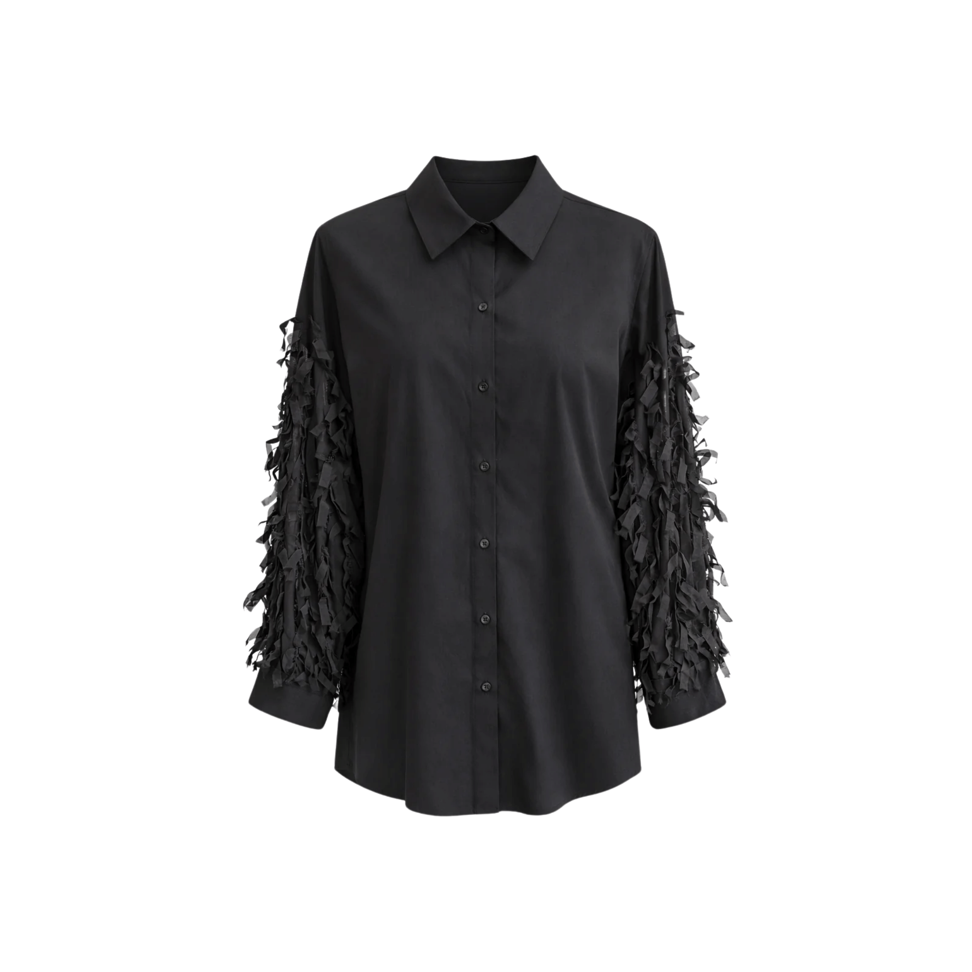 Essentials5ive OVERSIZED SLEEVE’S FRINGE SHIRT (فستان)NELLY