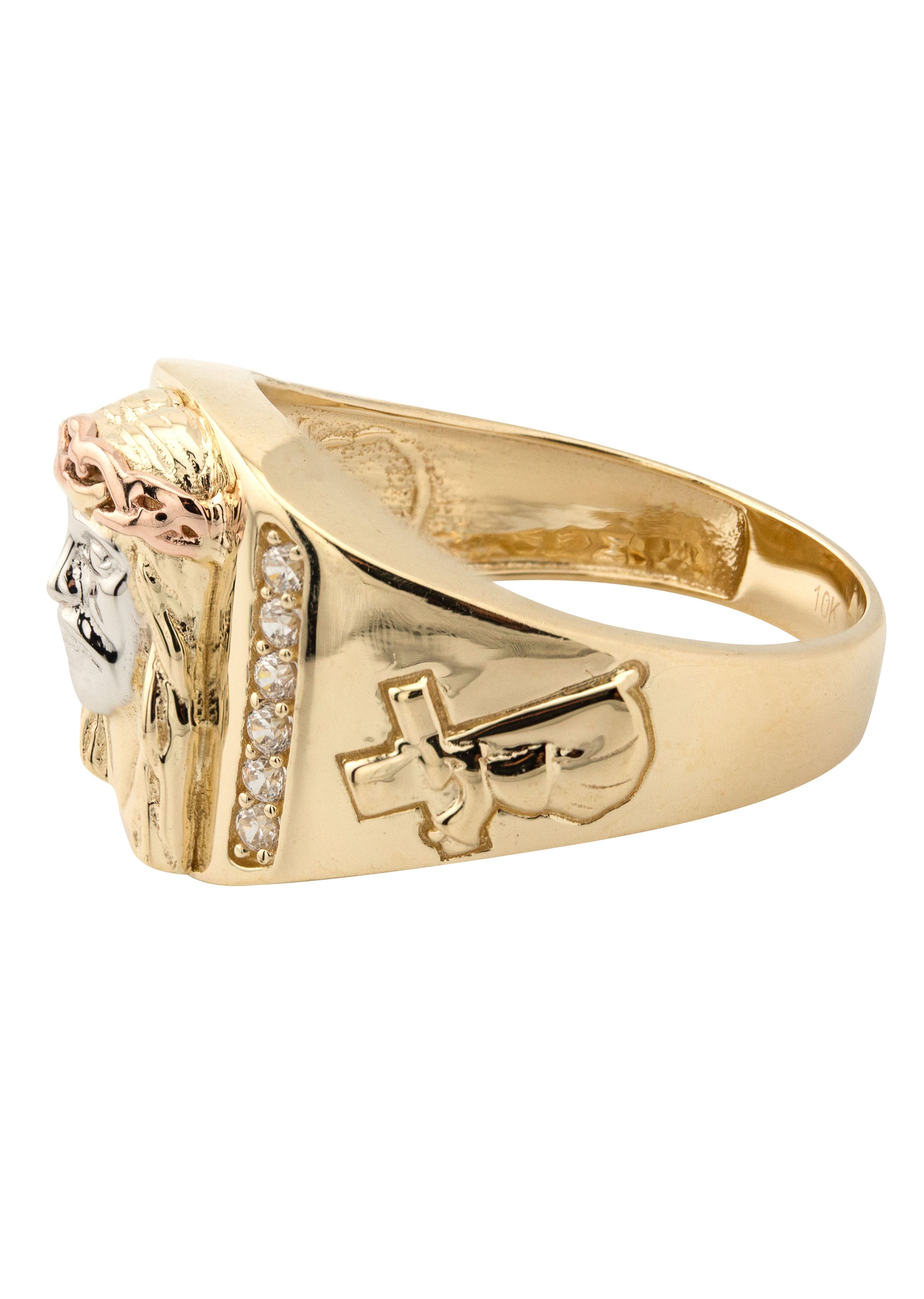 Manufacturer 1 10K Gold Jesus Ring For Men | 6 Grams