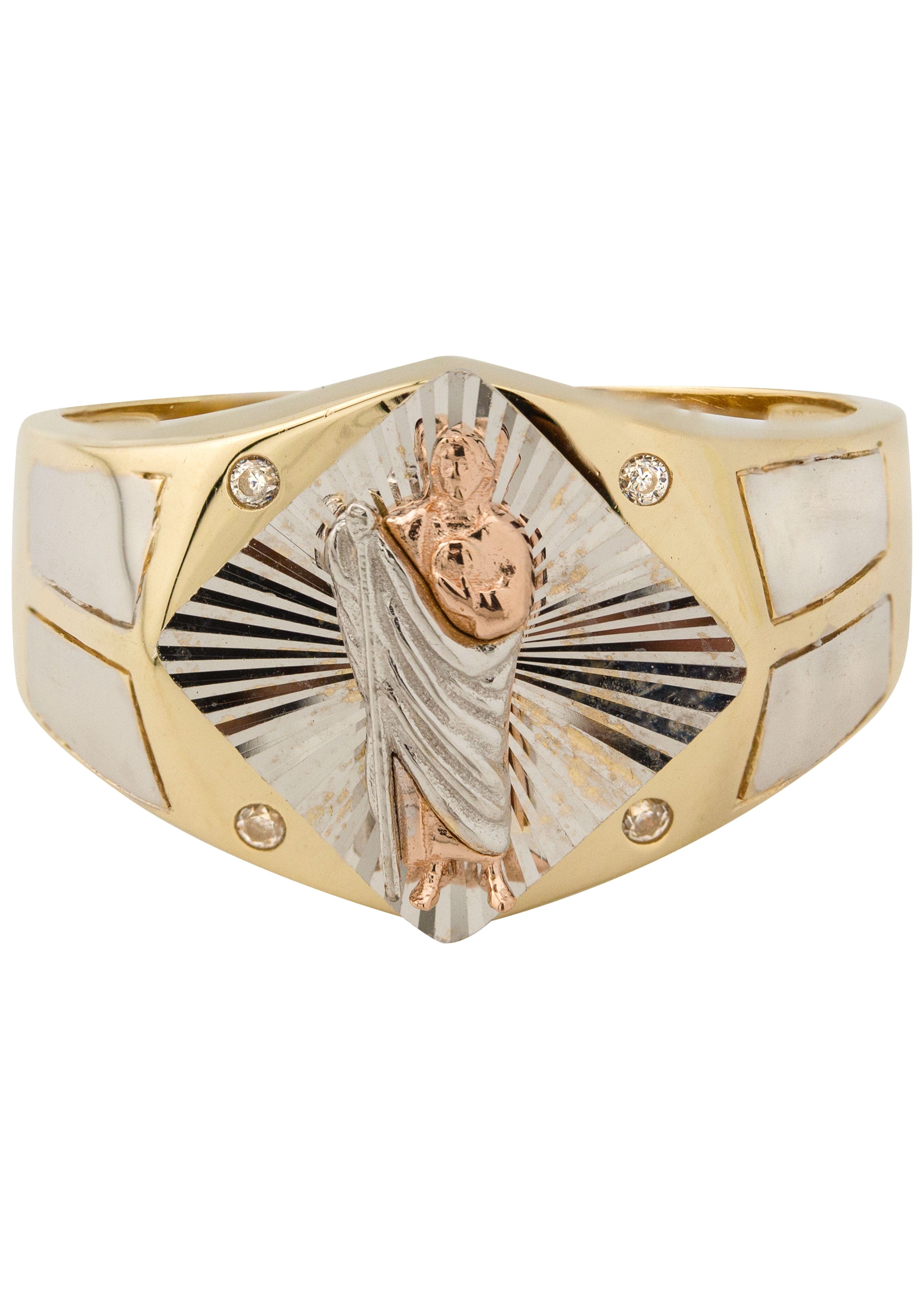 Manufacturer 1 10K Gold Jesus Ring For Men | 5 Grams