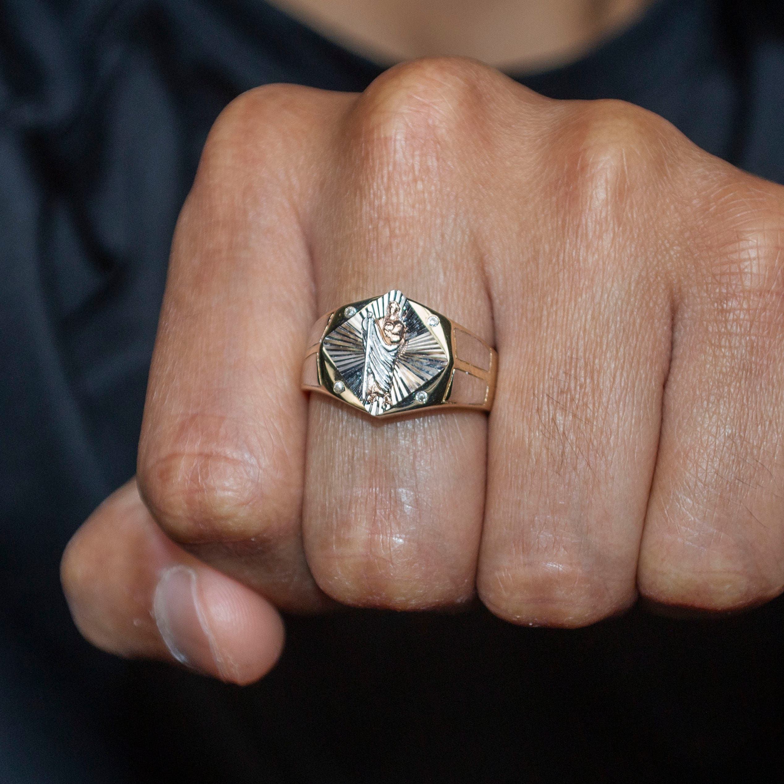 Manufacturer 1 10K Gold Jesus Ring For Men | 5 Grams