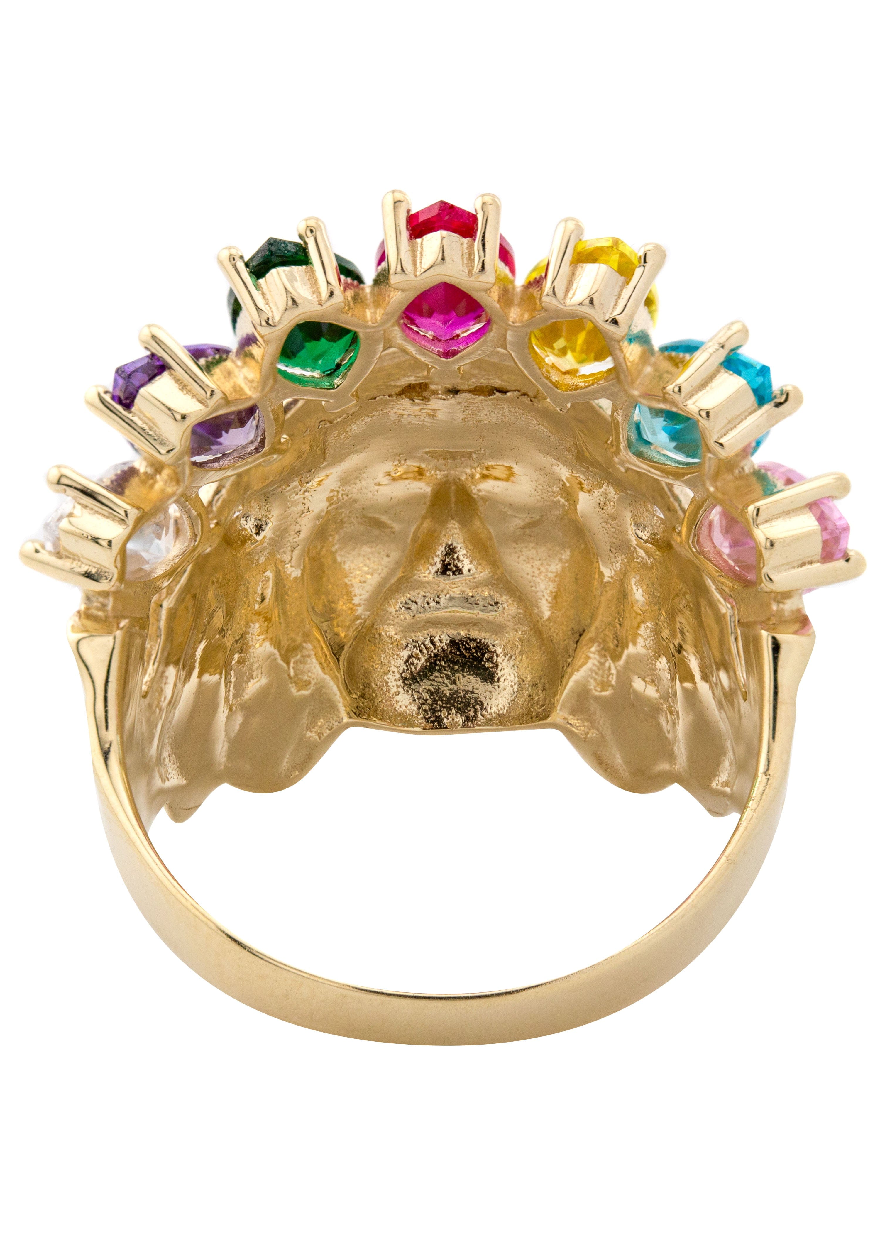 Manufacturer 1 10K Gold Indian Chief Ring For Men | 7.6 Grams