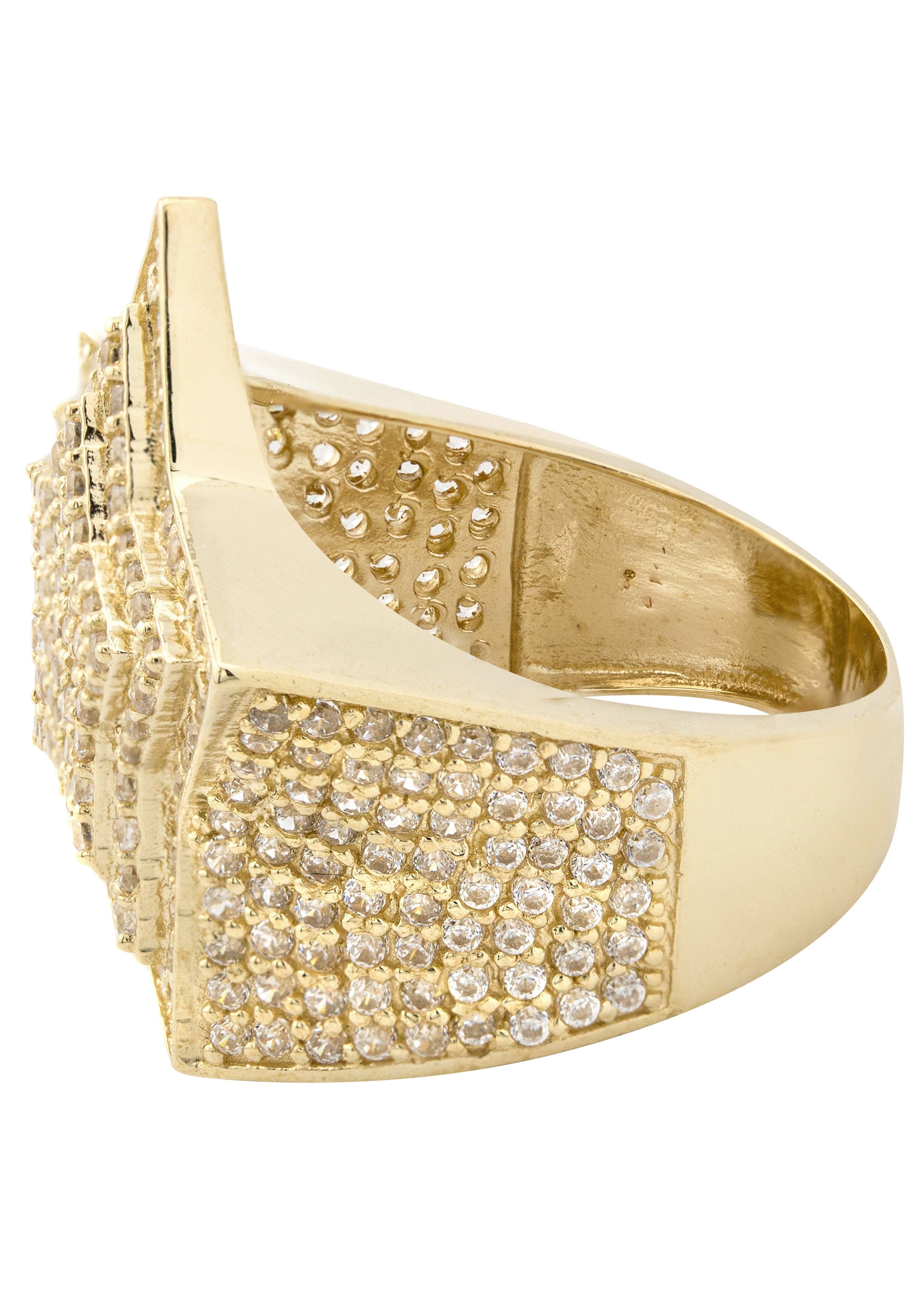 Manufacturer 1 10K Gold Cz Star Ring For Men | 10 Grams