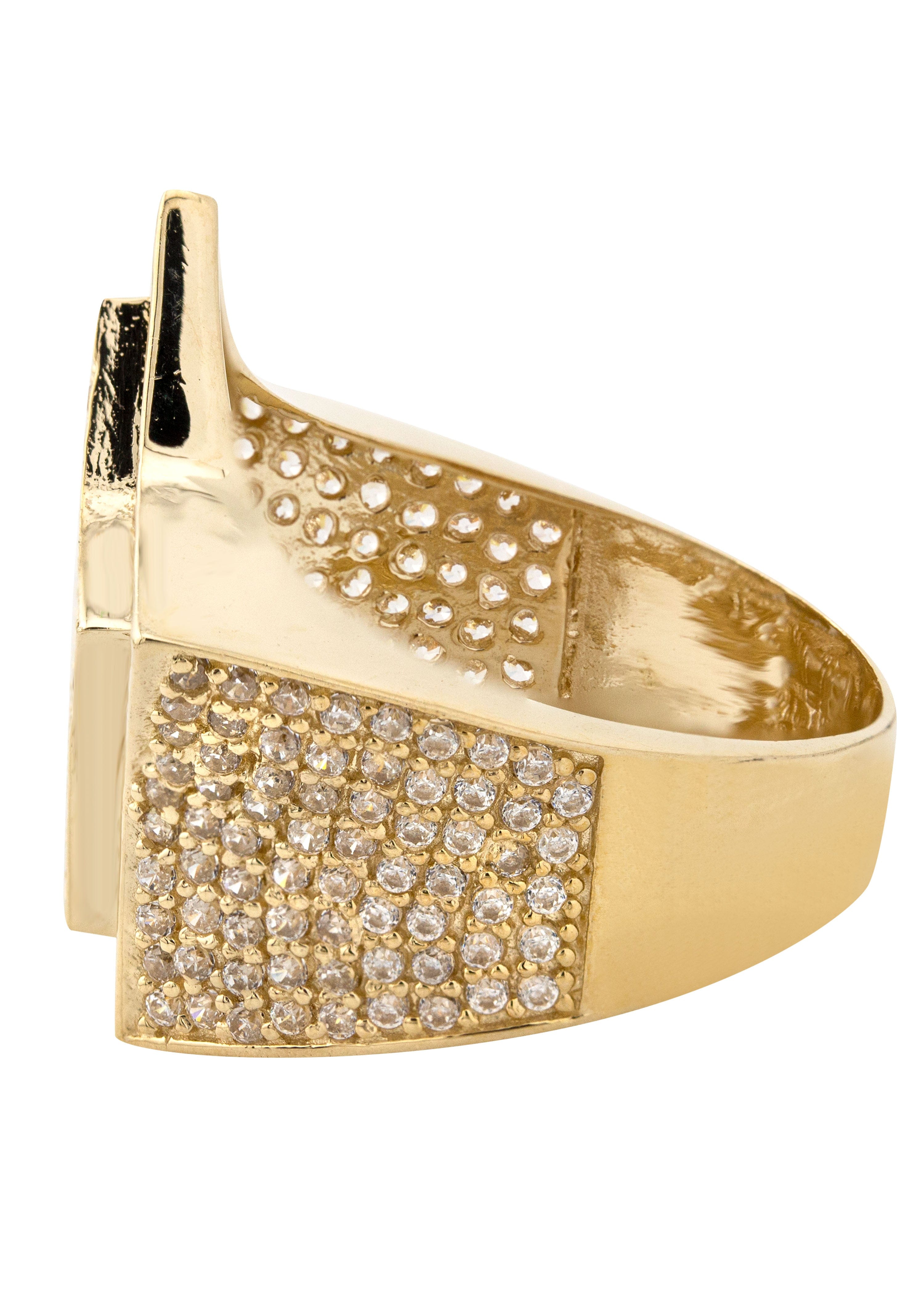 Manufacturer 1 10K Gold Cz Star Ring For Men | 8.4 Grams