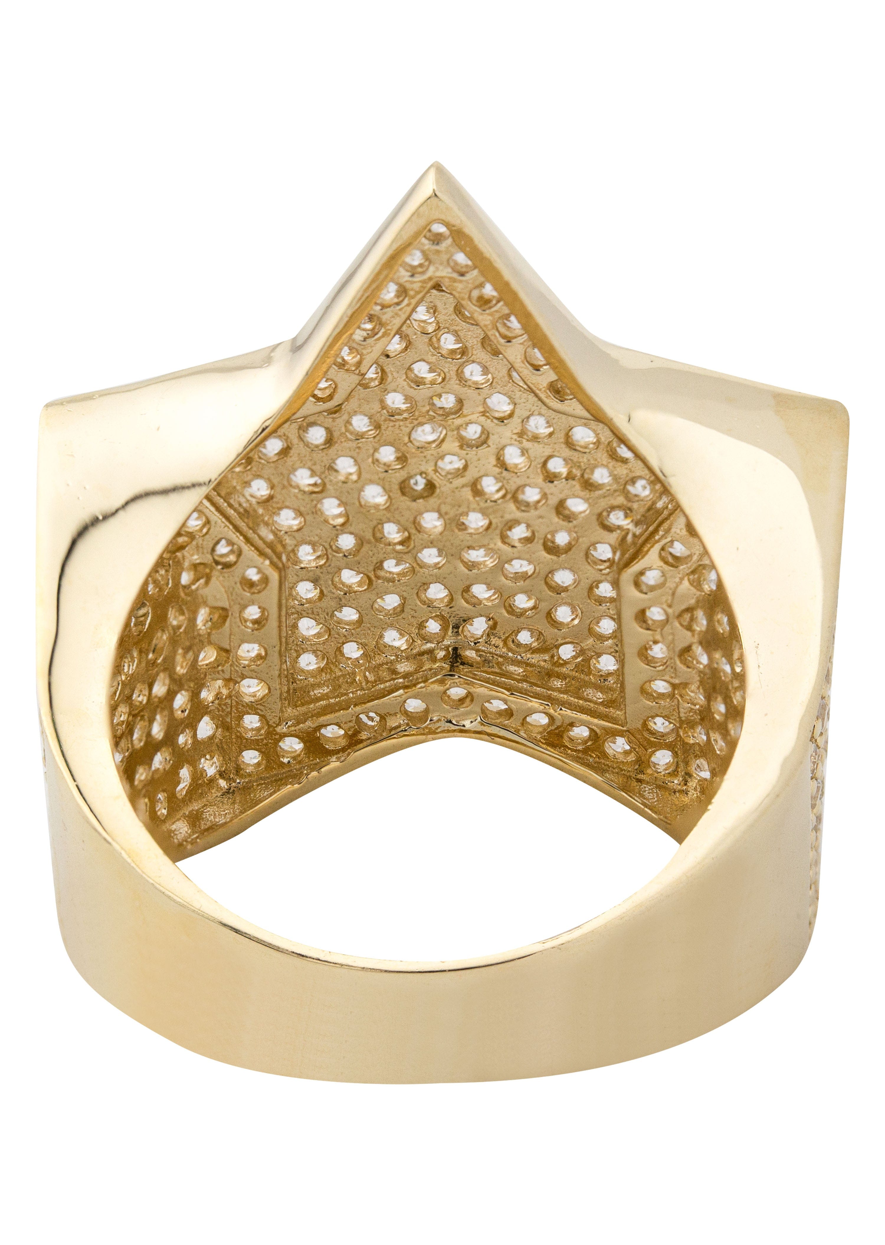 Manufacturer 1 10K Gold Cz Star Ring For Men | 8.4 Grams