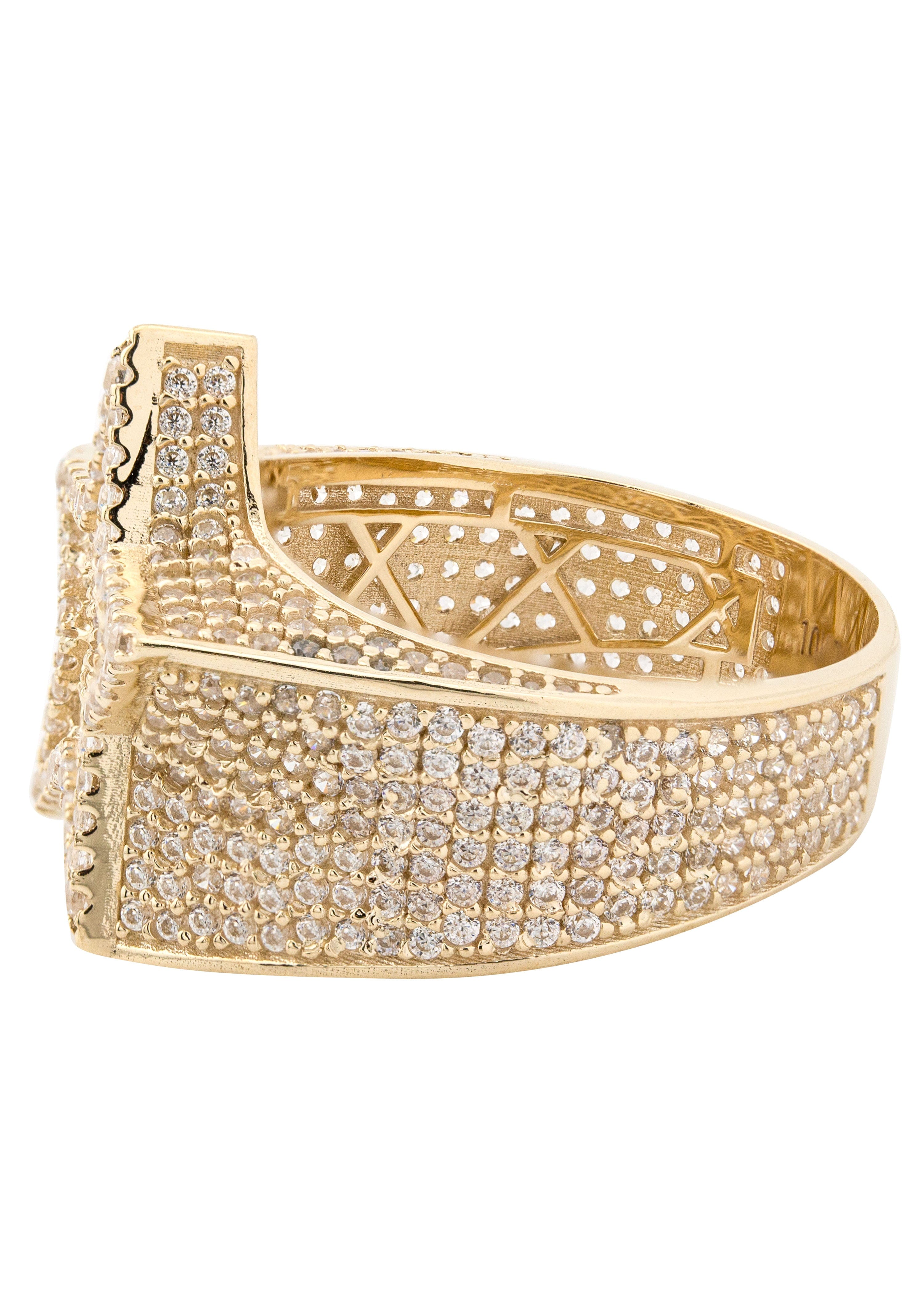 Manufacturer 1 10K Gold Cz Star Ring For Men | 8 Grams