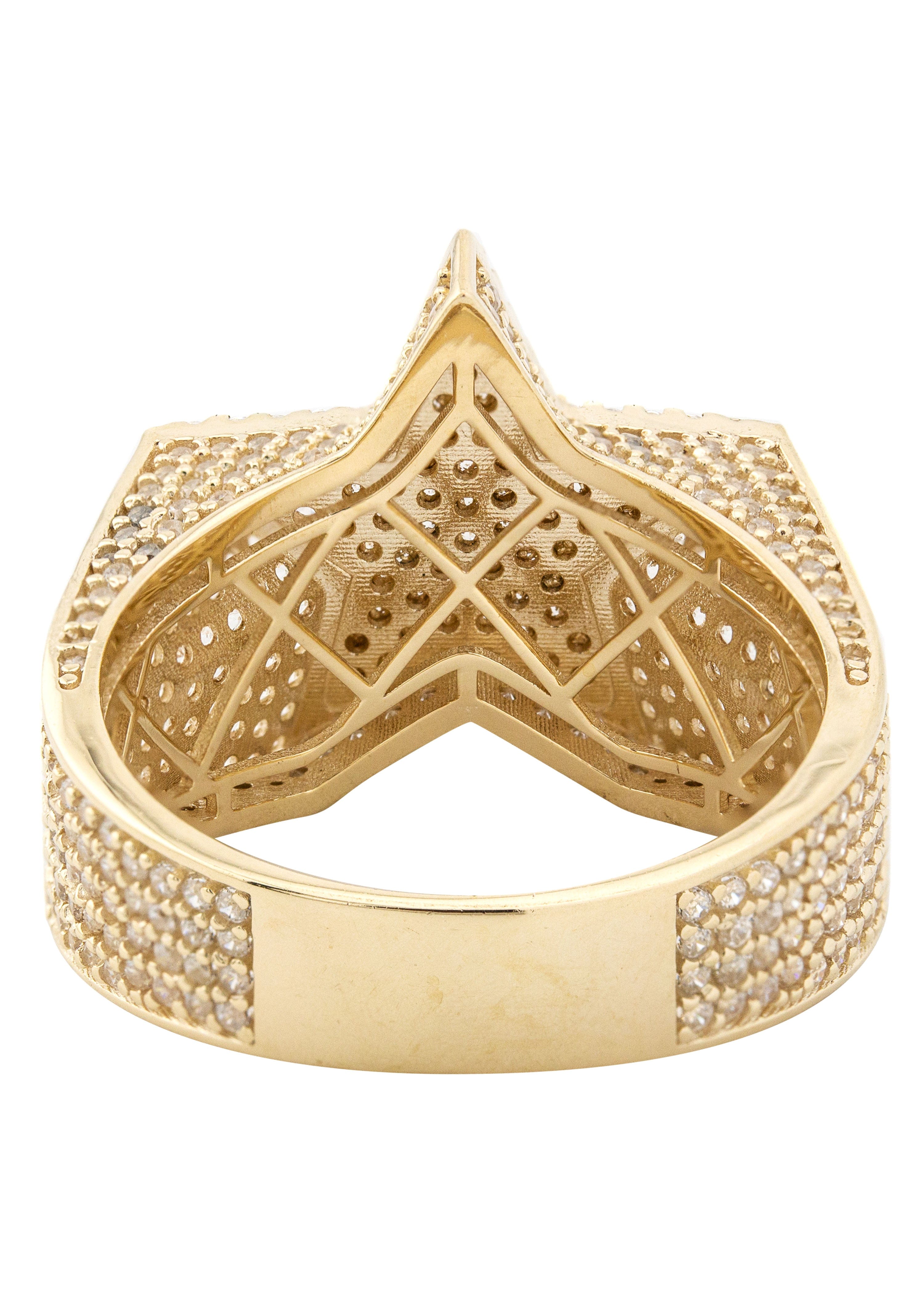 Manufacturer 1 10K Gold Cz Star Ring For Men | 8 Grams