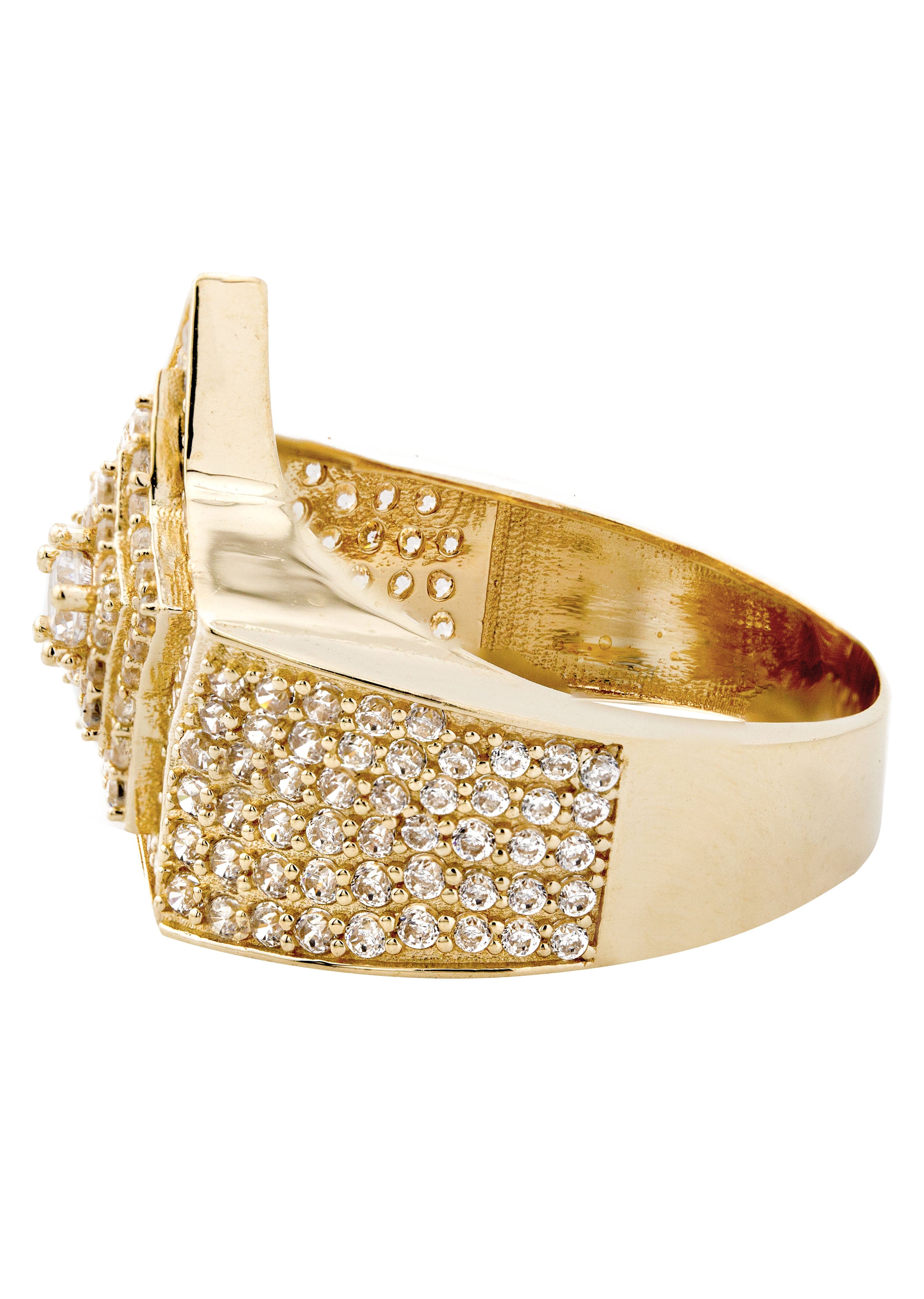 Manufacturer 1 10K Gold Cz Star Ring For Men | 6.6 Grams