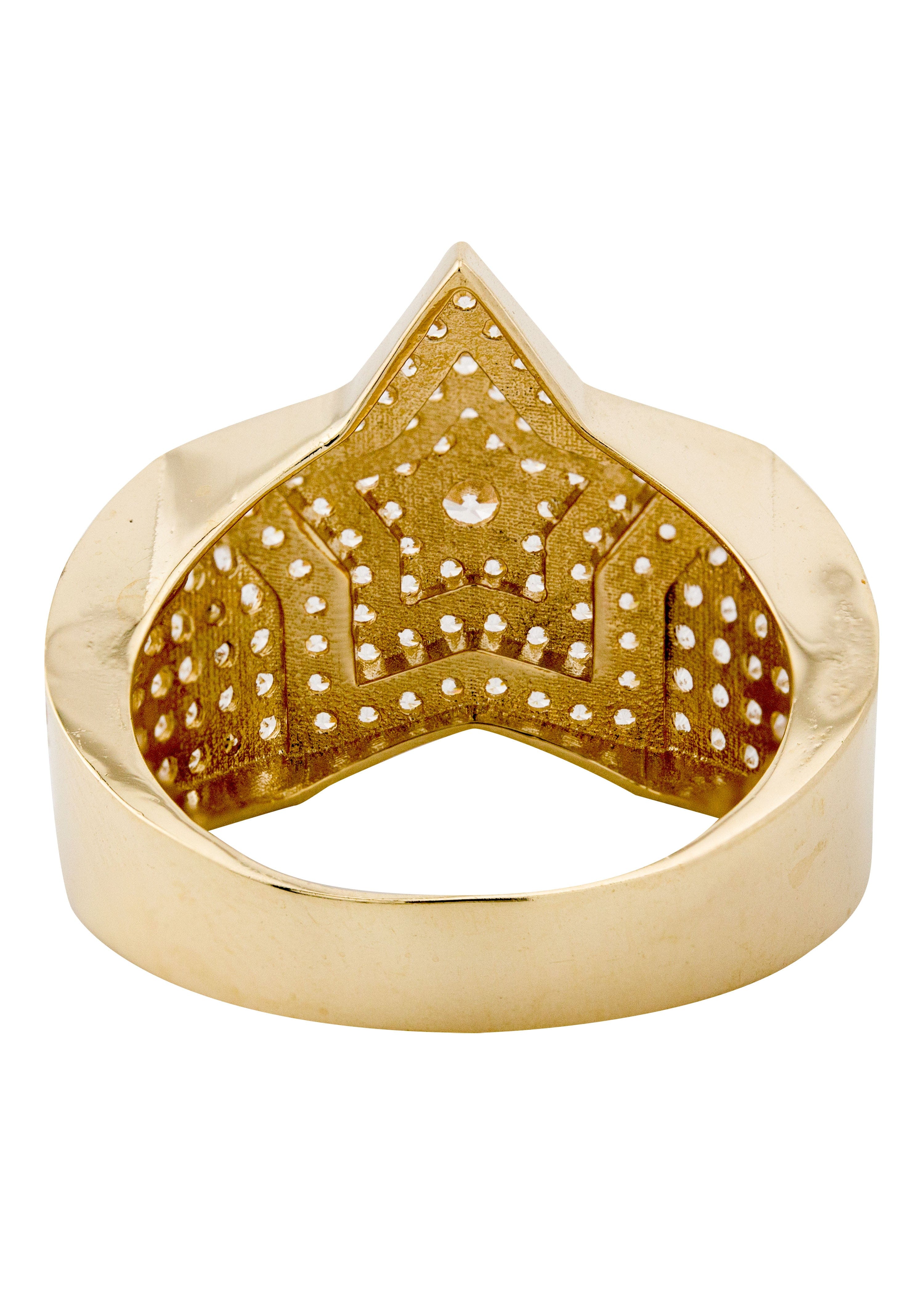 Manufacturer 1 10K Gold Cz Star Ring For Men | 6.6 Grams