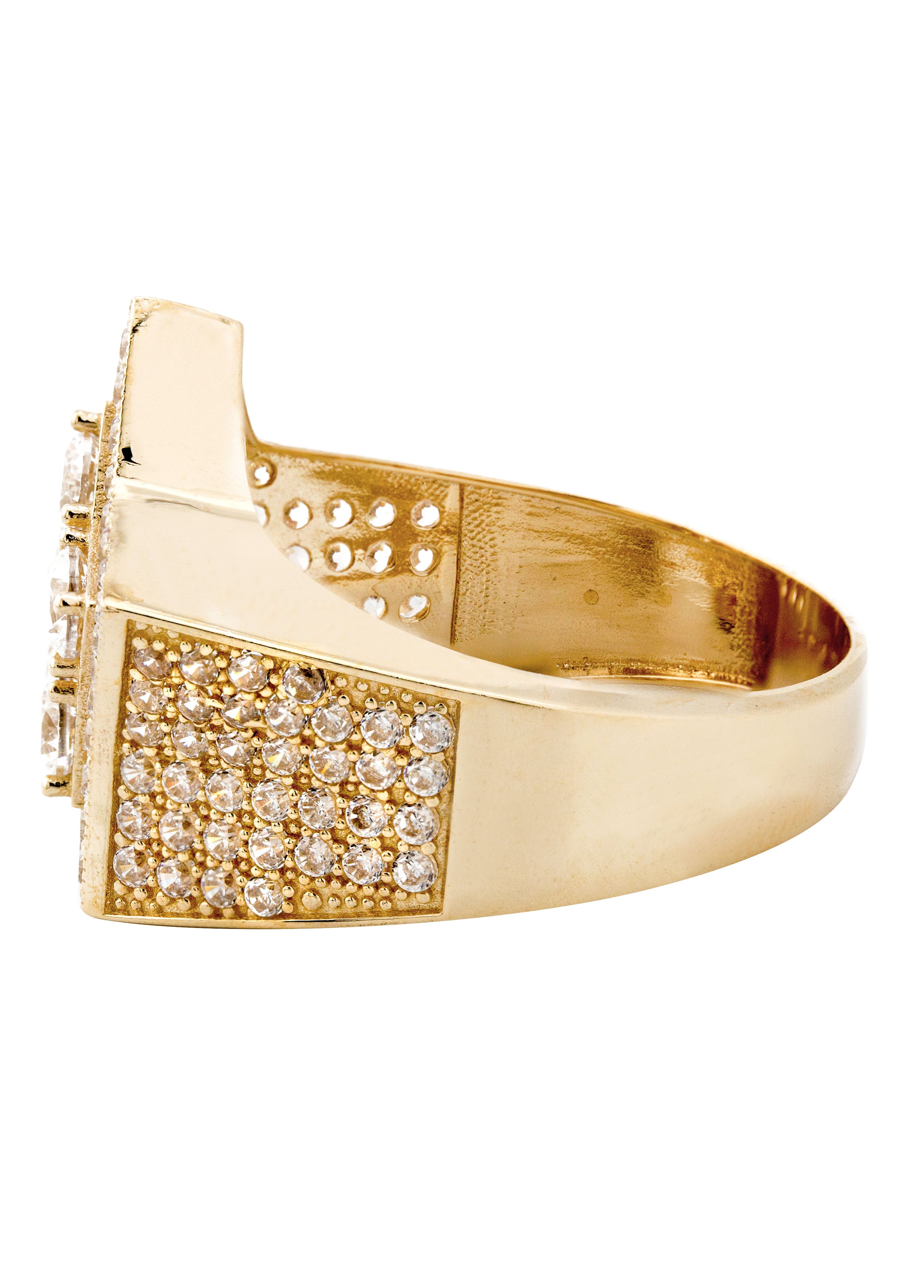 Manufacturer 1 10K Gold Cz Star Ring For Men | 7.5 Grams