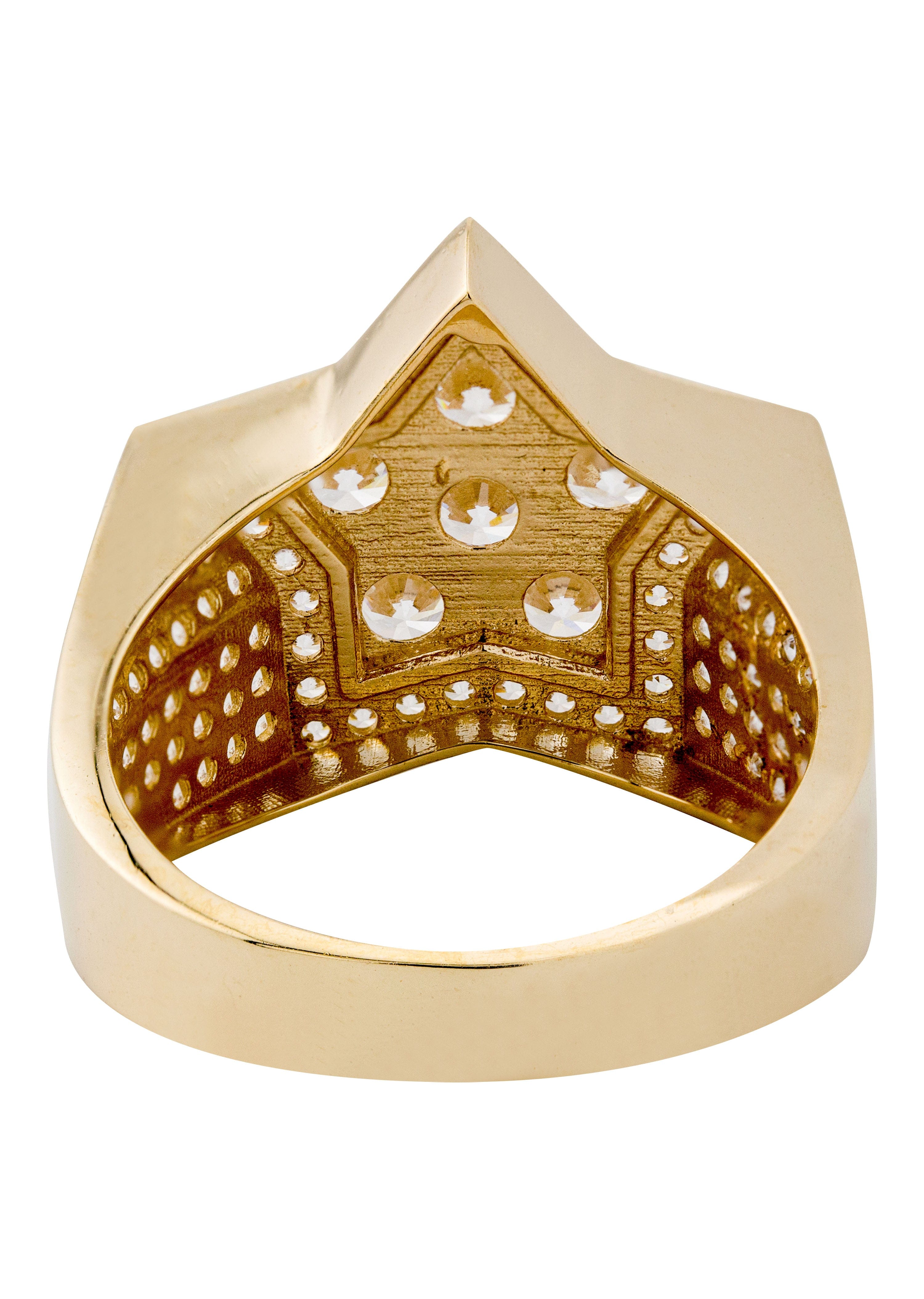 Manufacturer 1 10K Gold Cz Star Ring For Men | 7.5 Grams
