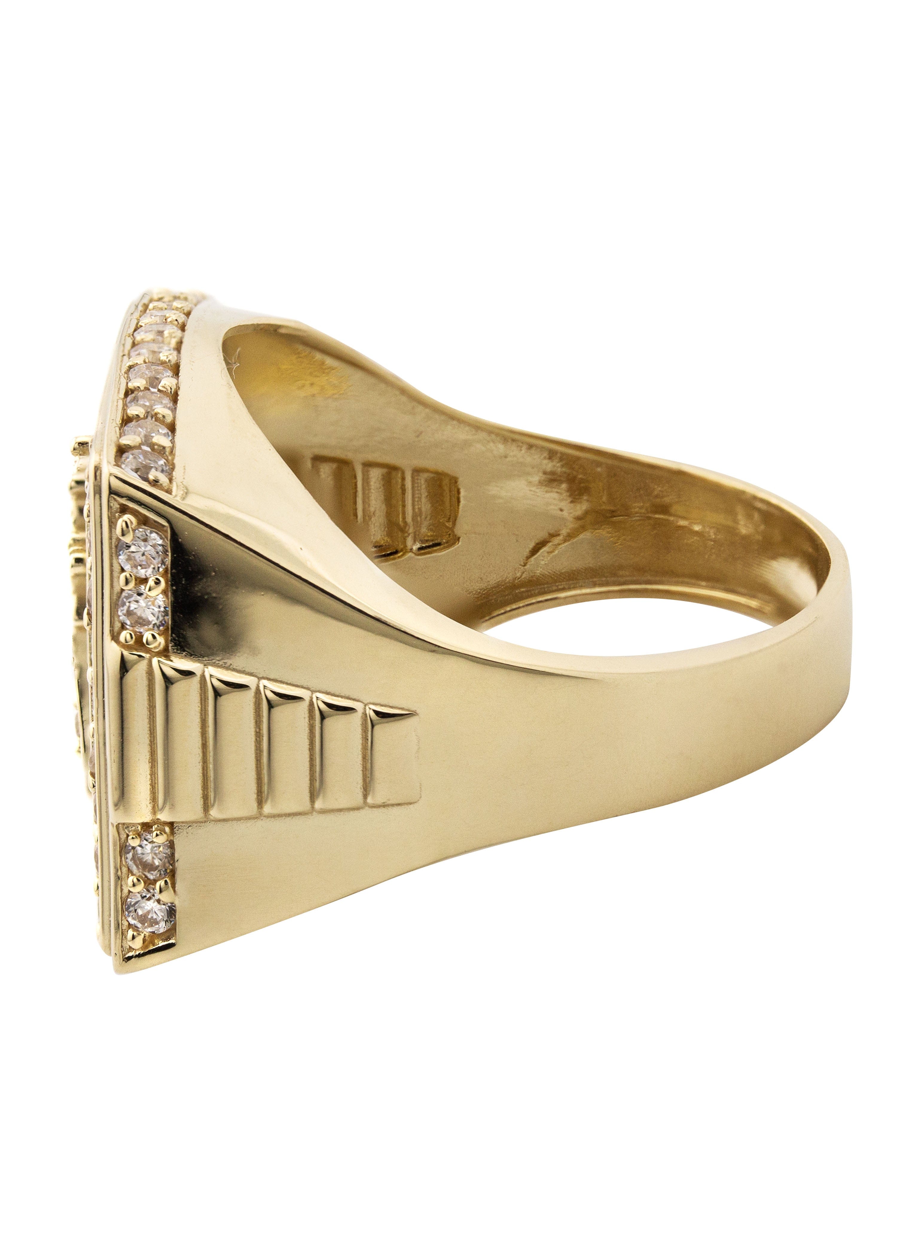 Manufacturer 1 10K Gold Cz Eagle Ring For Men | 6 Grams
