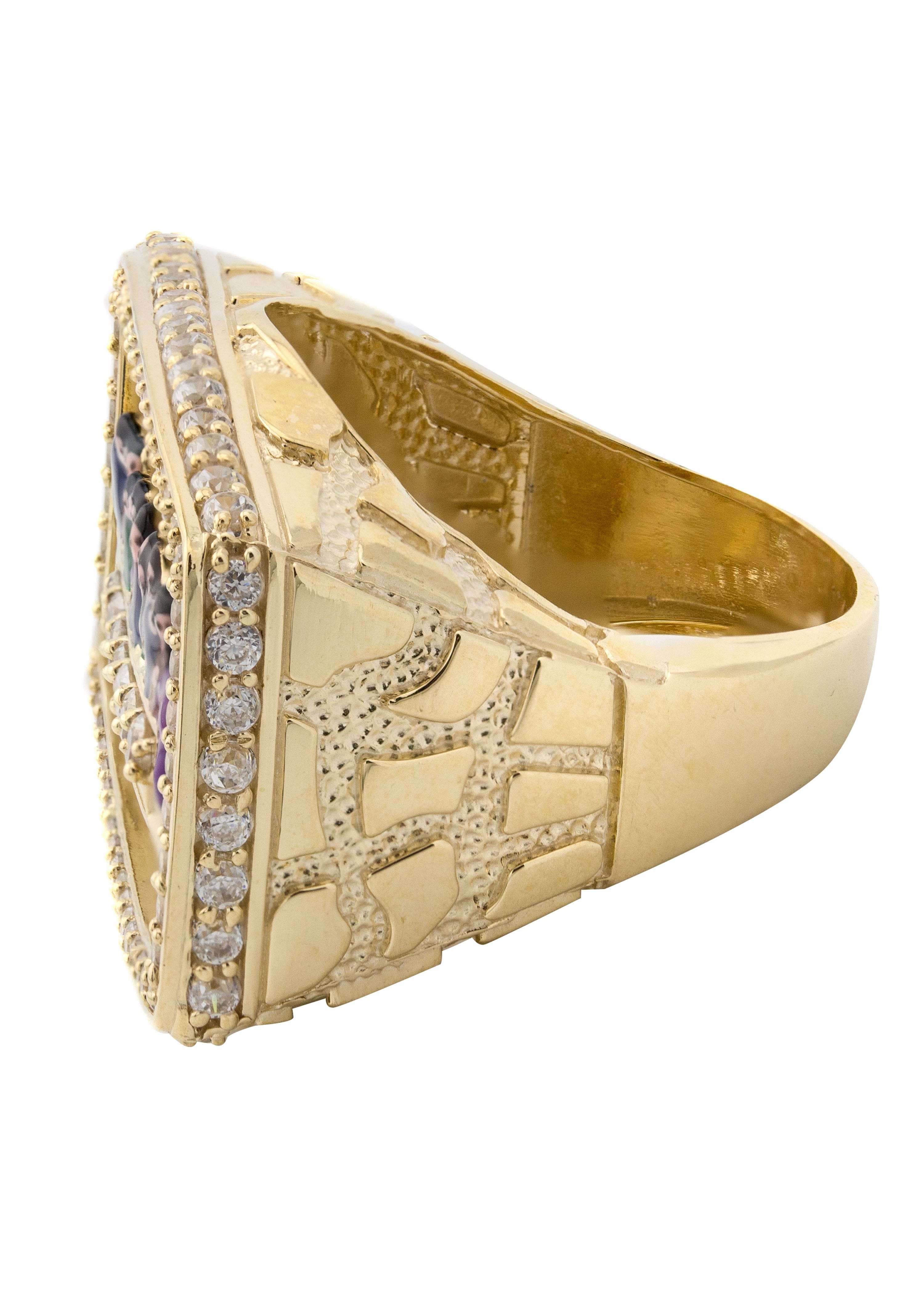 Manufacturer 1 10K Gold Cz Last Supper Ring For Men | 9 Grams
