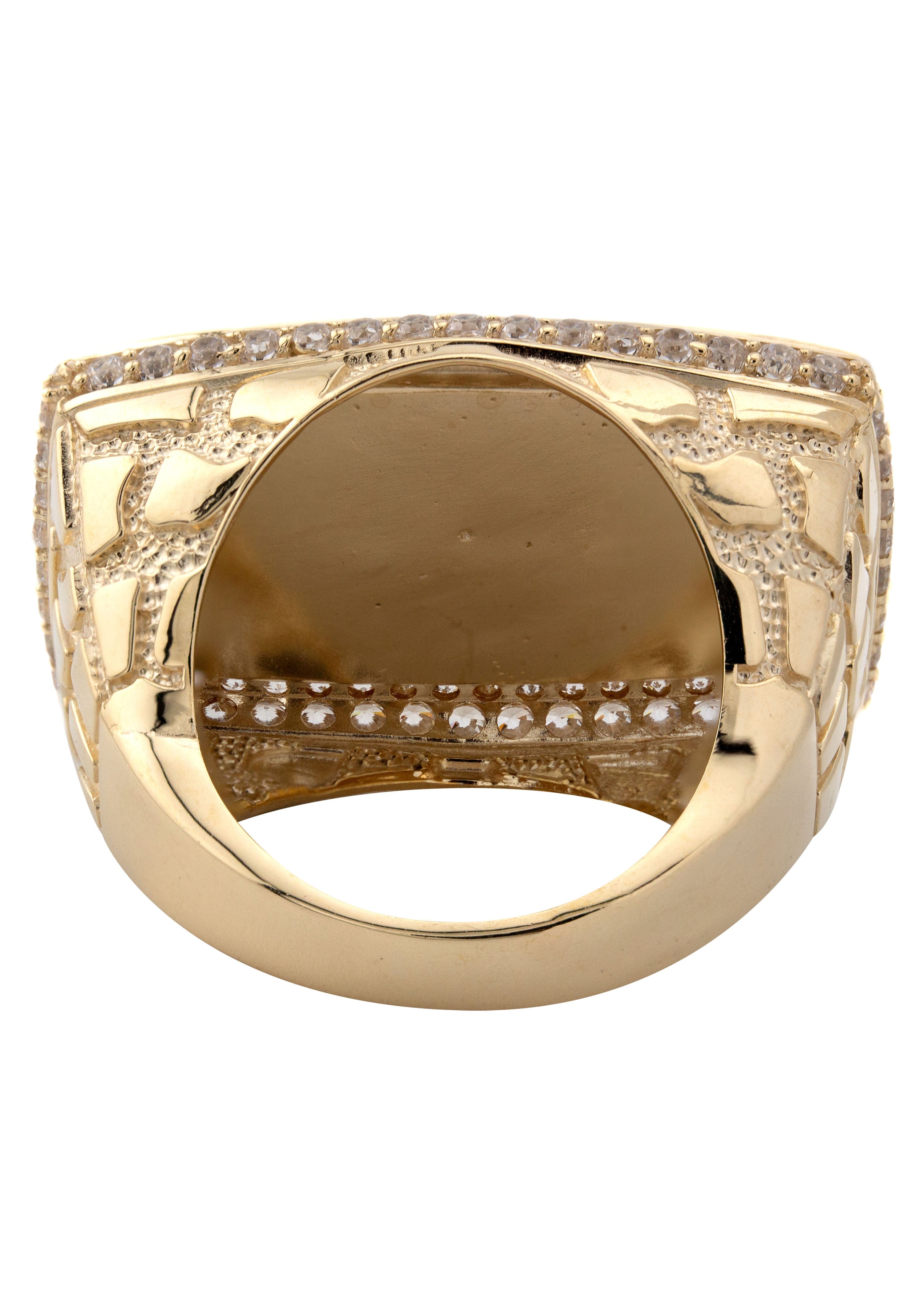 Manufacturer 1 10K Gold Cz Jesus Ring For Men | 9 Grams