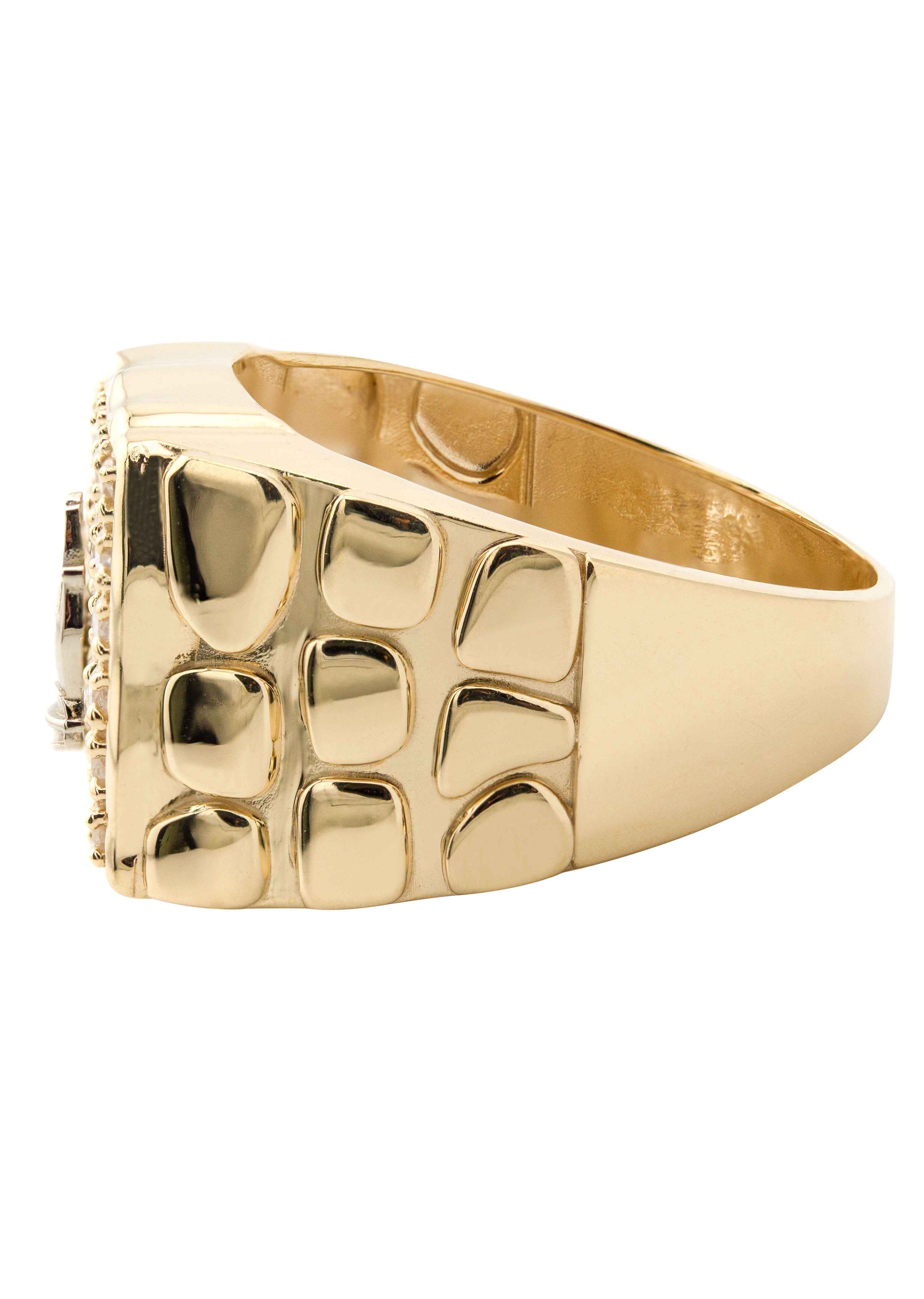 Manufacturer 1 10K Gold Cz Praying Hands Ring For Men | 5 Grams