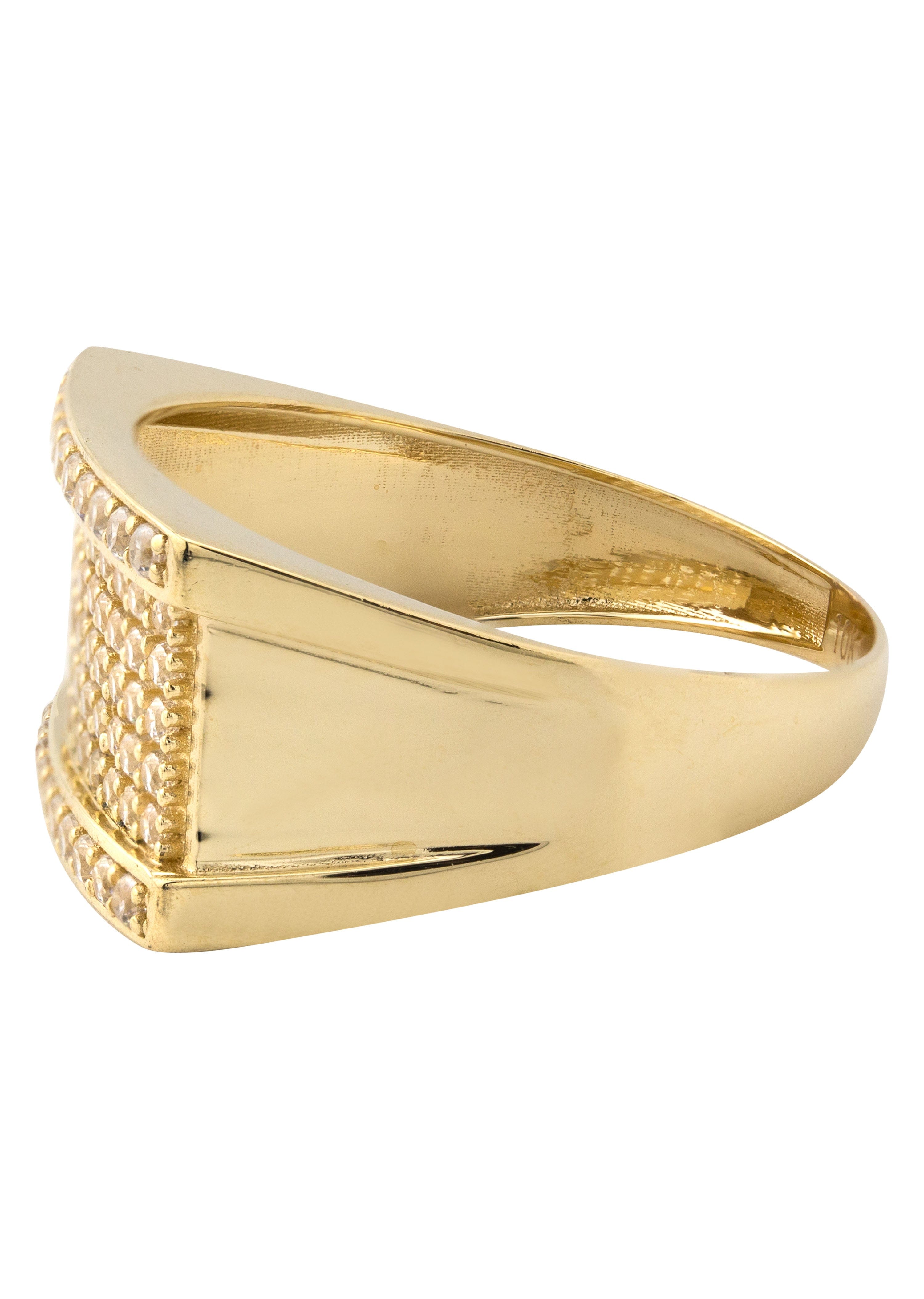 Manufacturer 1 10K Gold Cz Pinky Ring For Men | 5 Grams