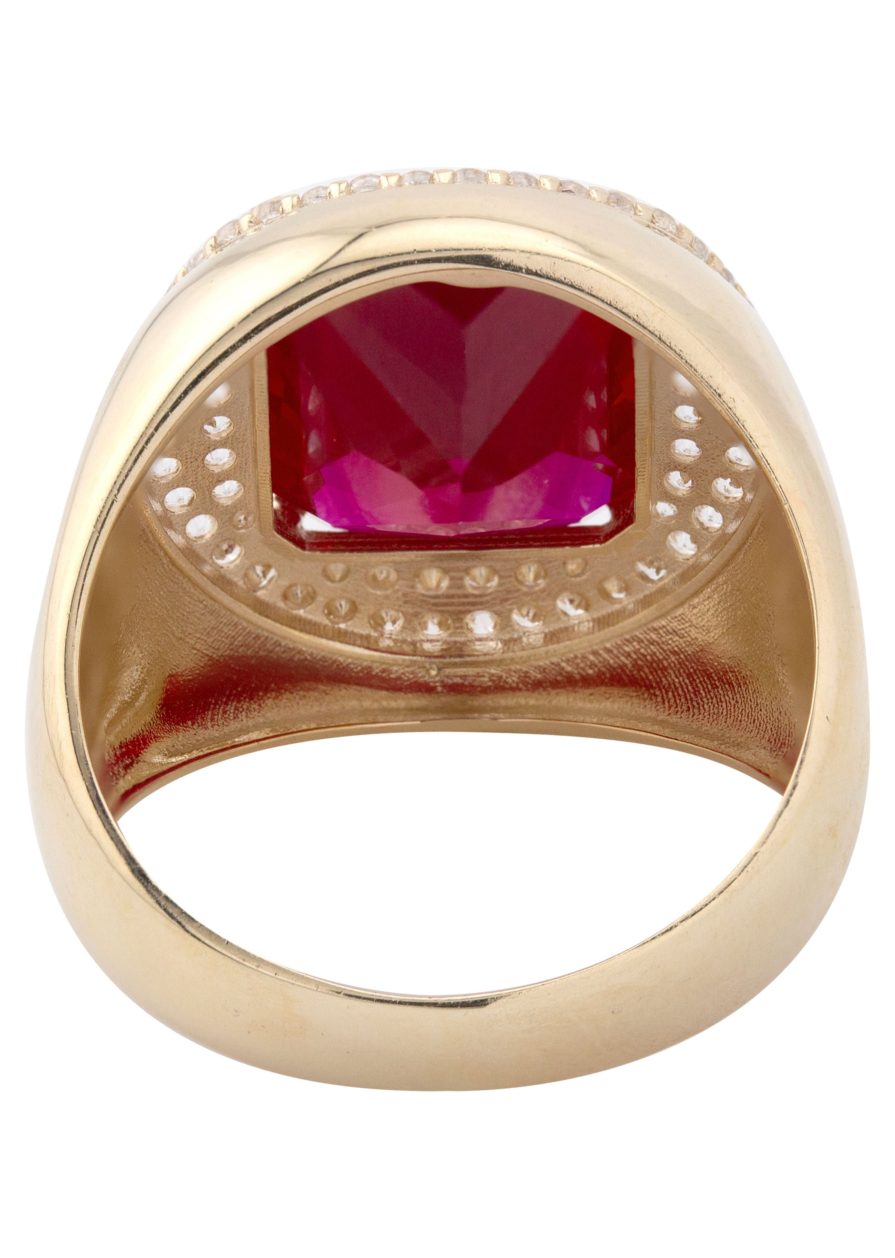 Manufacturer 1 10K Gold Cz Ruby Ring For Men | 7.3 Grams