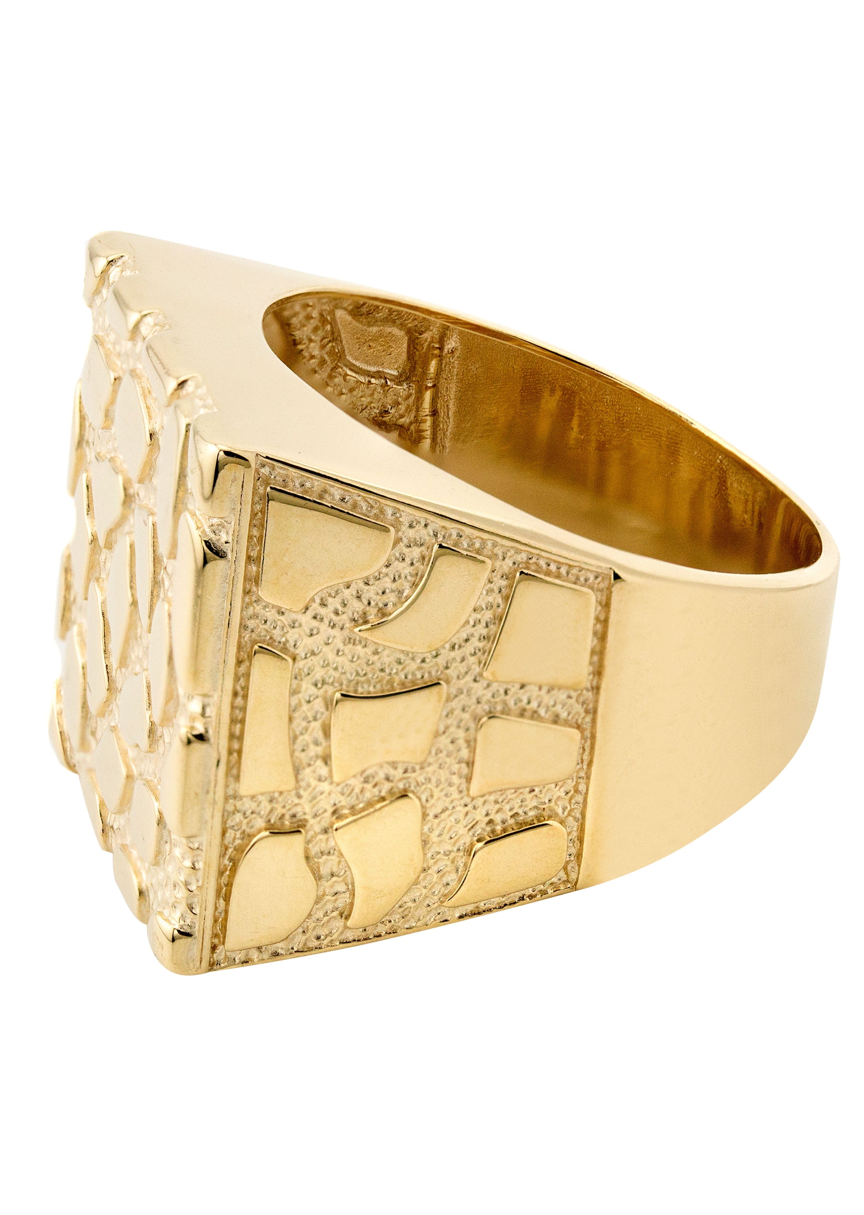 Manufacturer 1 10K Gold Nugget Ring For Men | 5.2 Grams