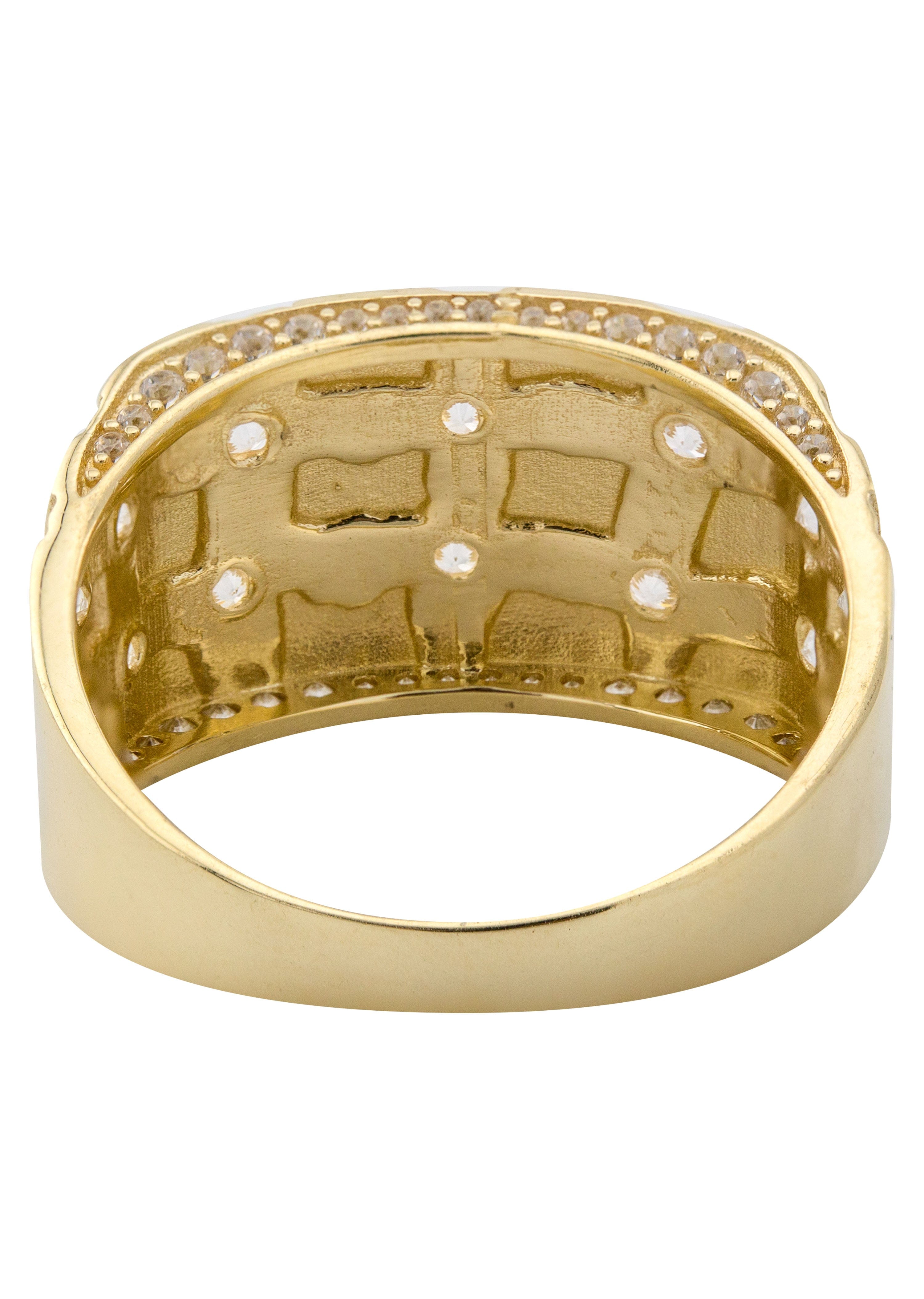 Manufacturer 1 10K Gold Cz Nugget Ring For Men | 5 Grams