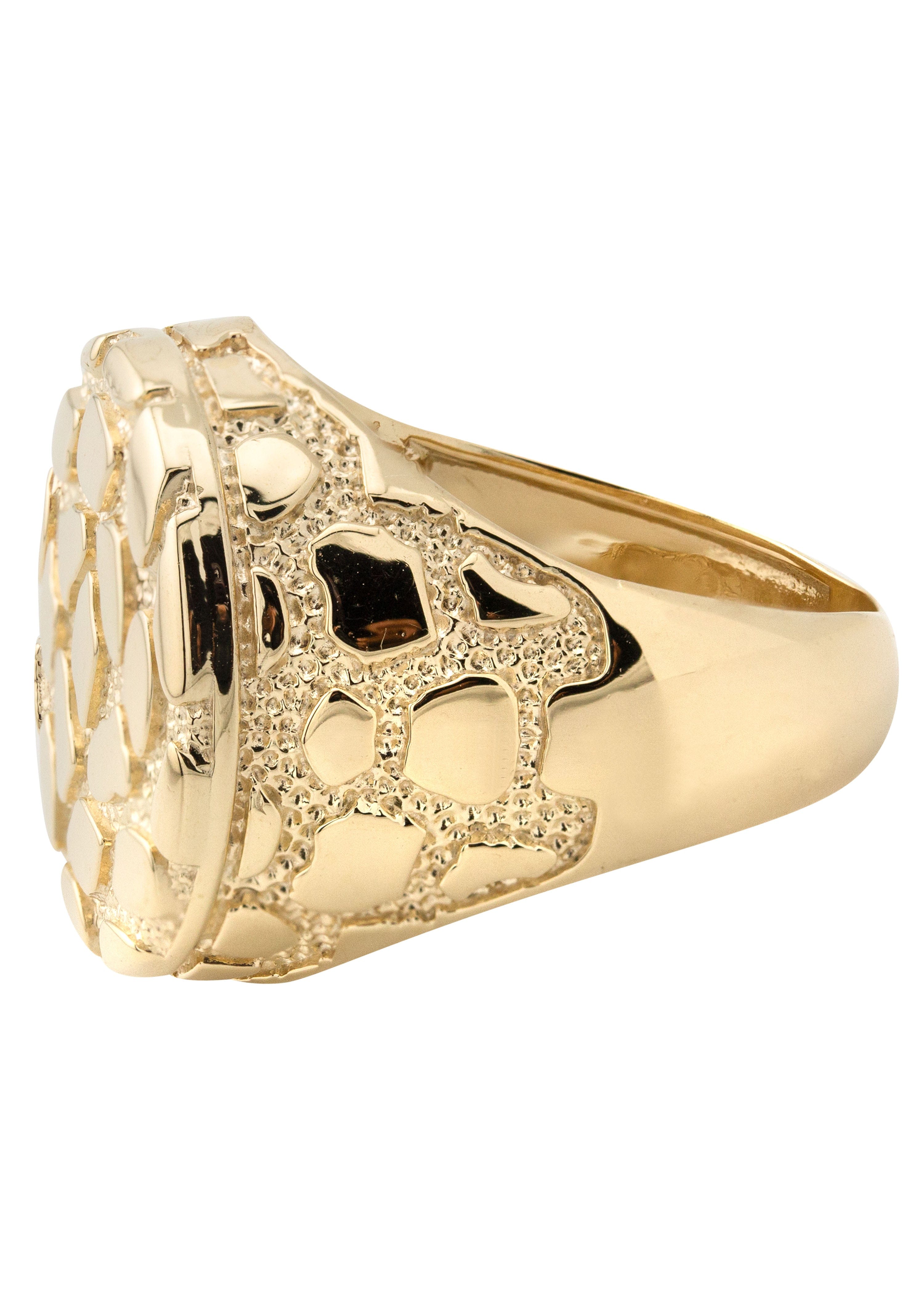 Manufacturer 1 10K Gold Nugget Ring For Men | 4.4 Grams