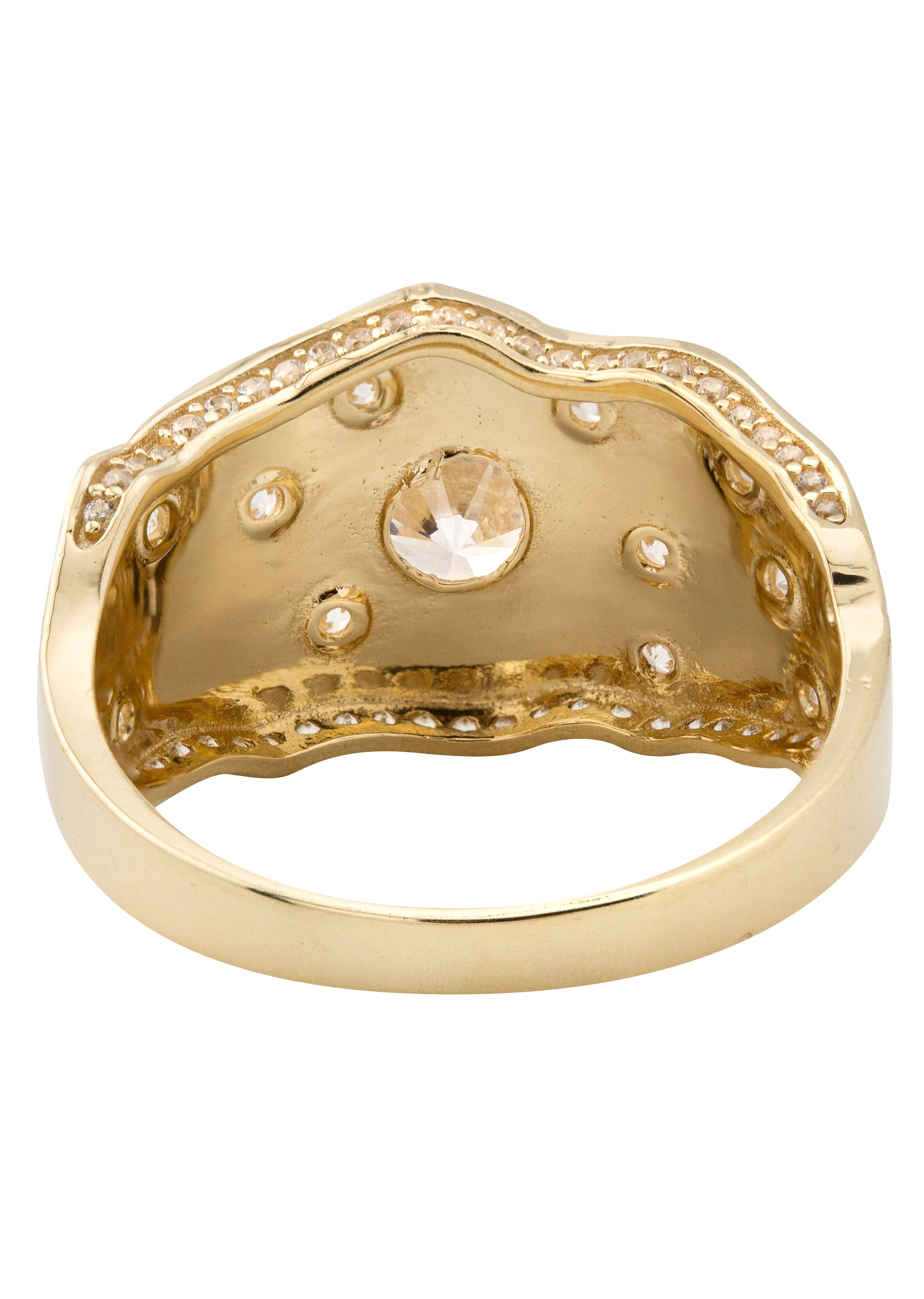 Manufacturer 1 10K Gold Cz Nugget Ring For Men | 4.4 Grams